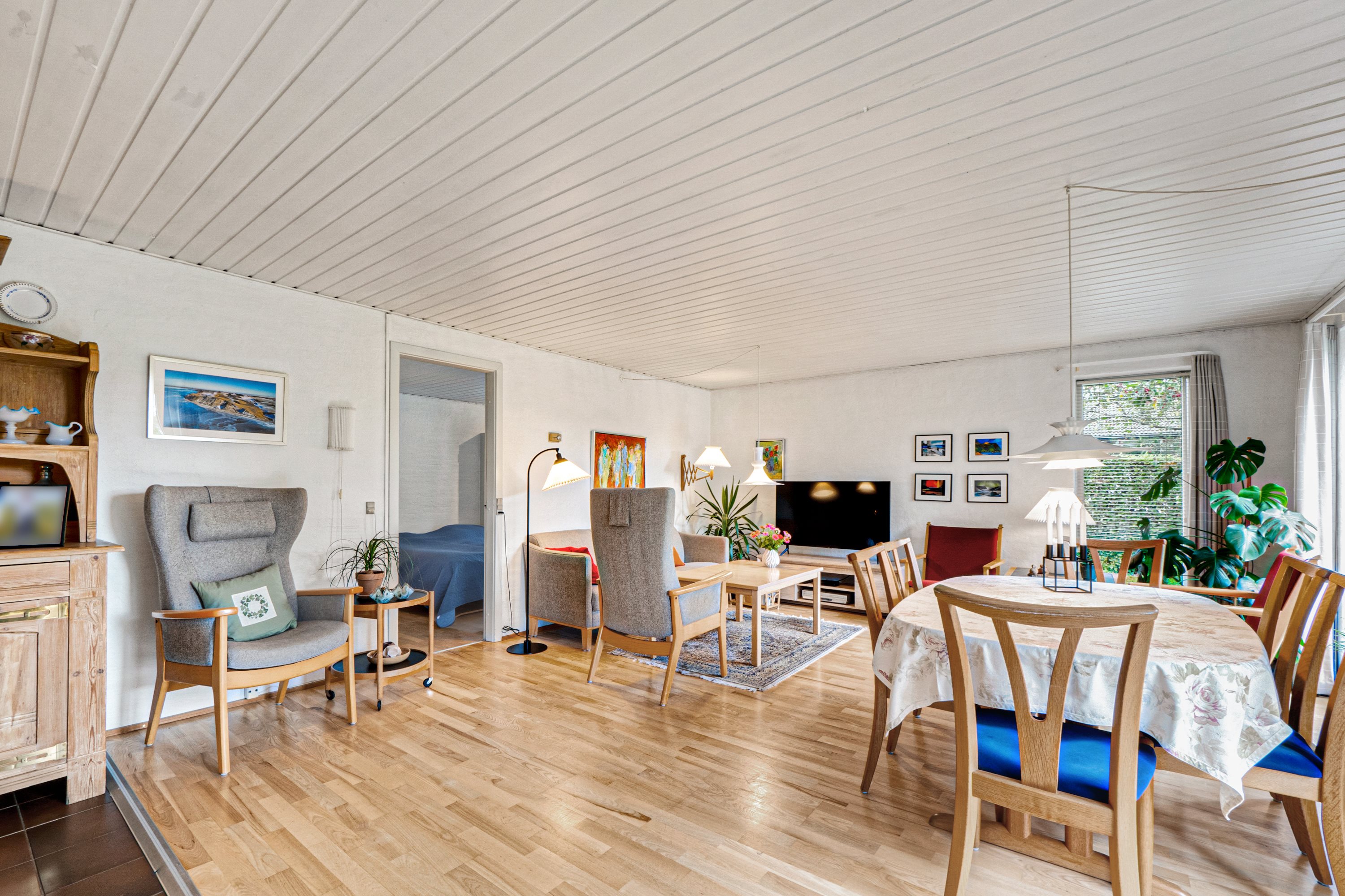 Fremhævet stue billede i fuldskærmstilstand. Billede af Engen 2, Øster Jølby, 7950 Erslev