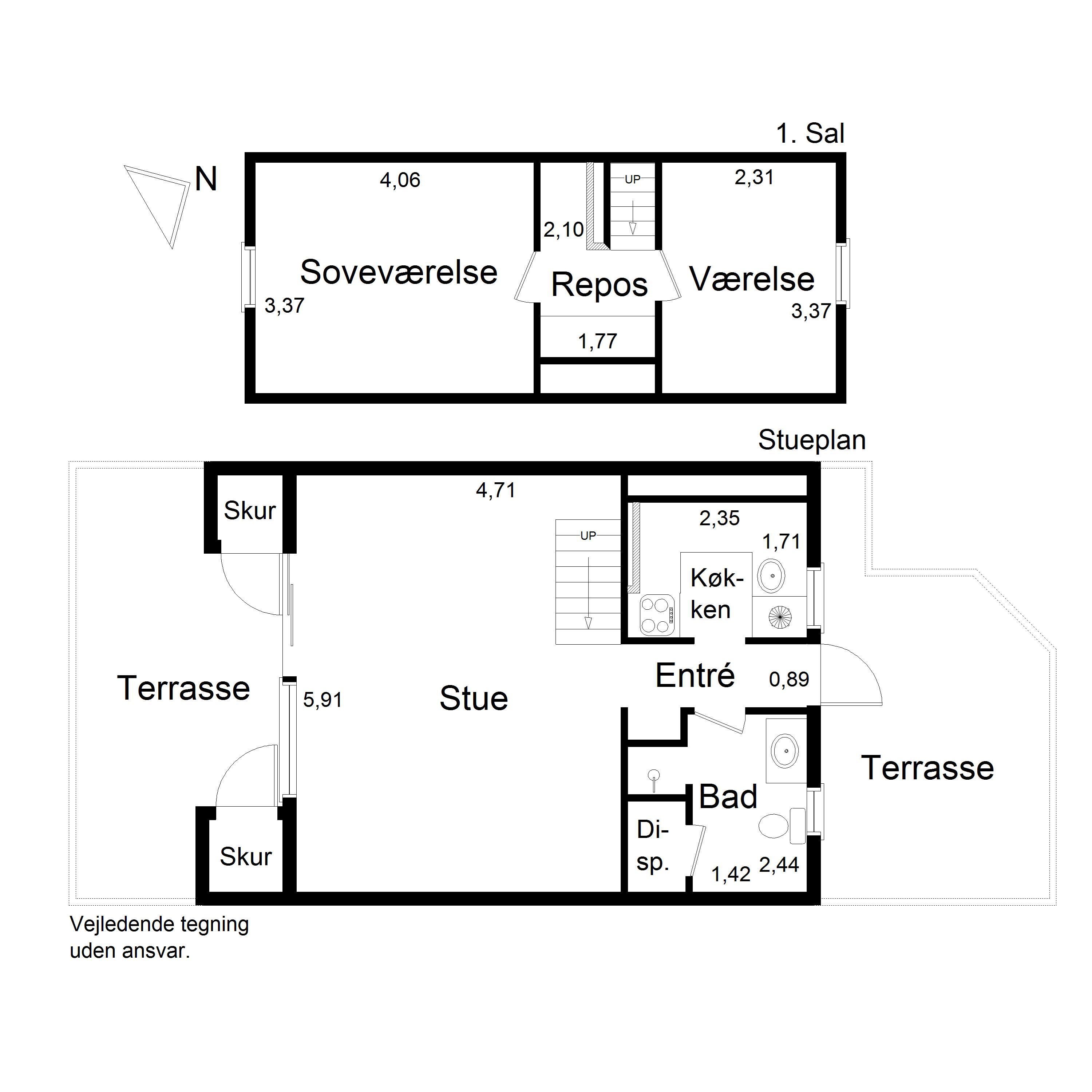 Plantegninger billede af Golfsvinget 243, Gatten, 9640 Farsø
