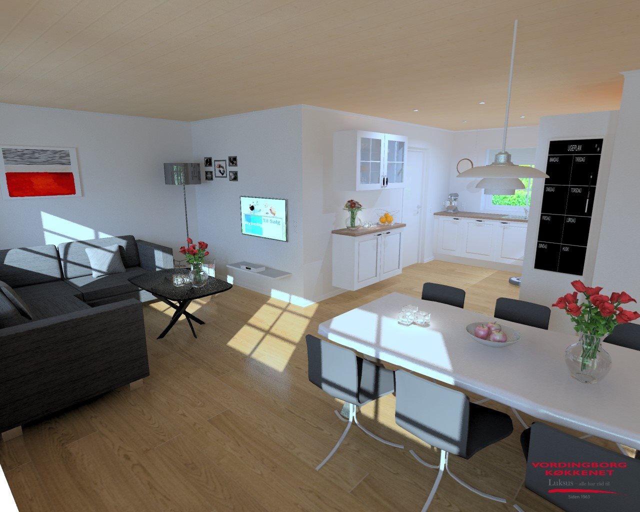 Fremhævet stue billede i fuldskærmstilstand. Billede af Glejbjergvej 18, Rebelsig, 6740 Bramming