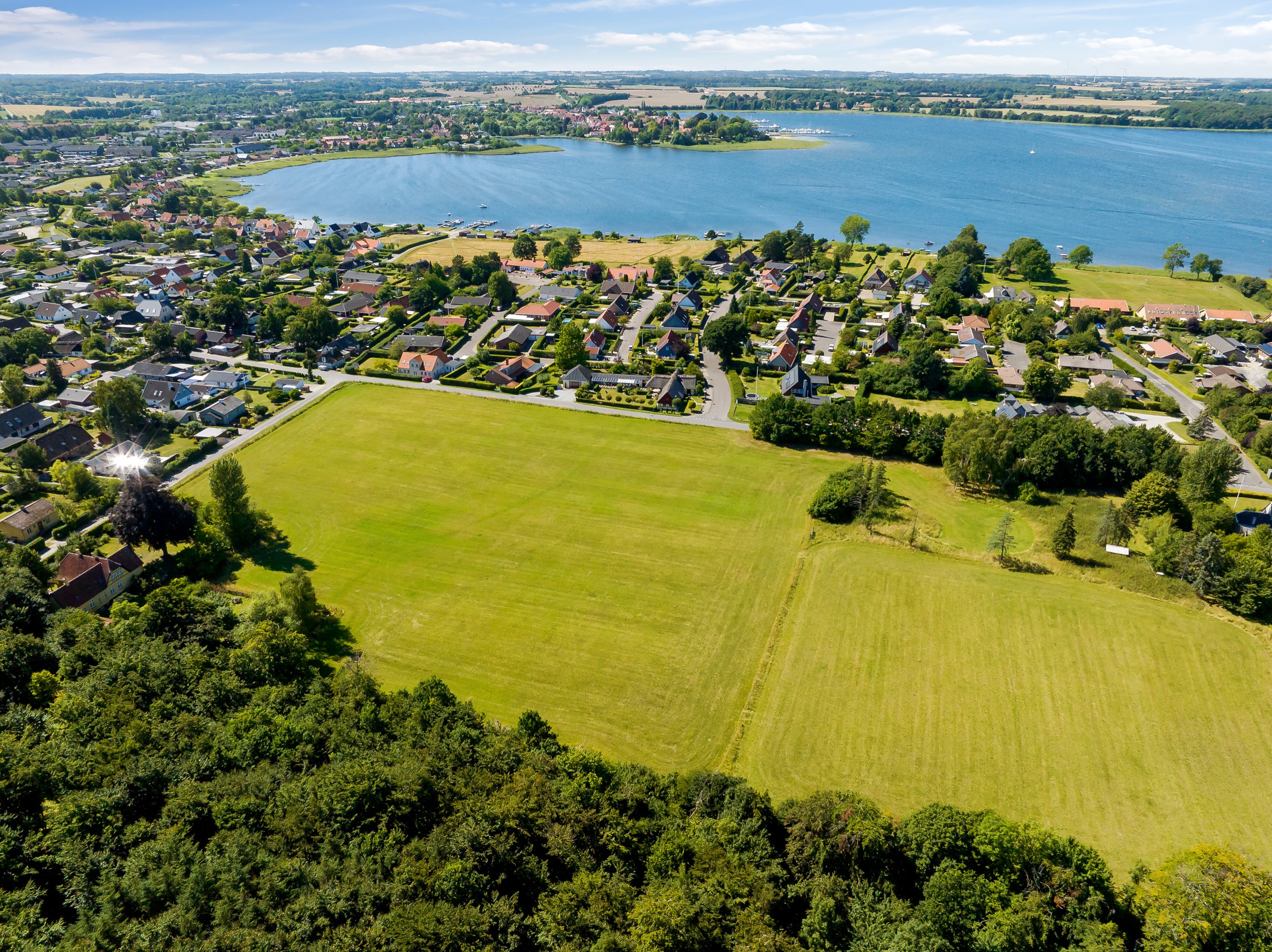 Fremhævet luftfoto billede i fuldskærmstilstand. Billede af Næbvej 25, 4720 Præstø