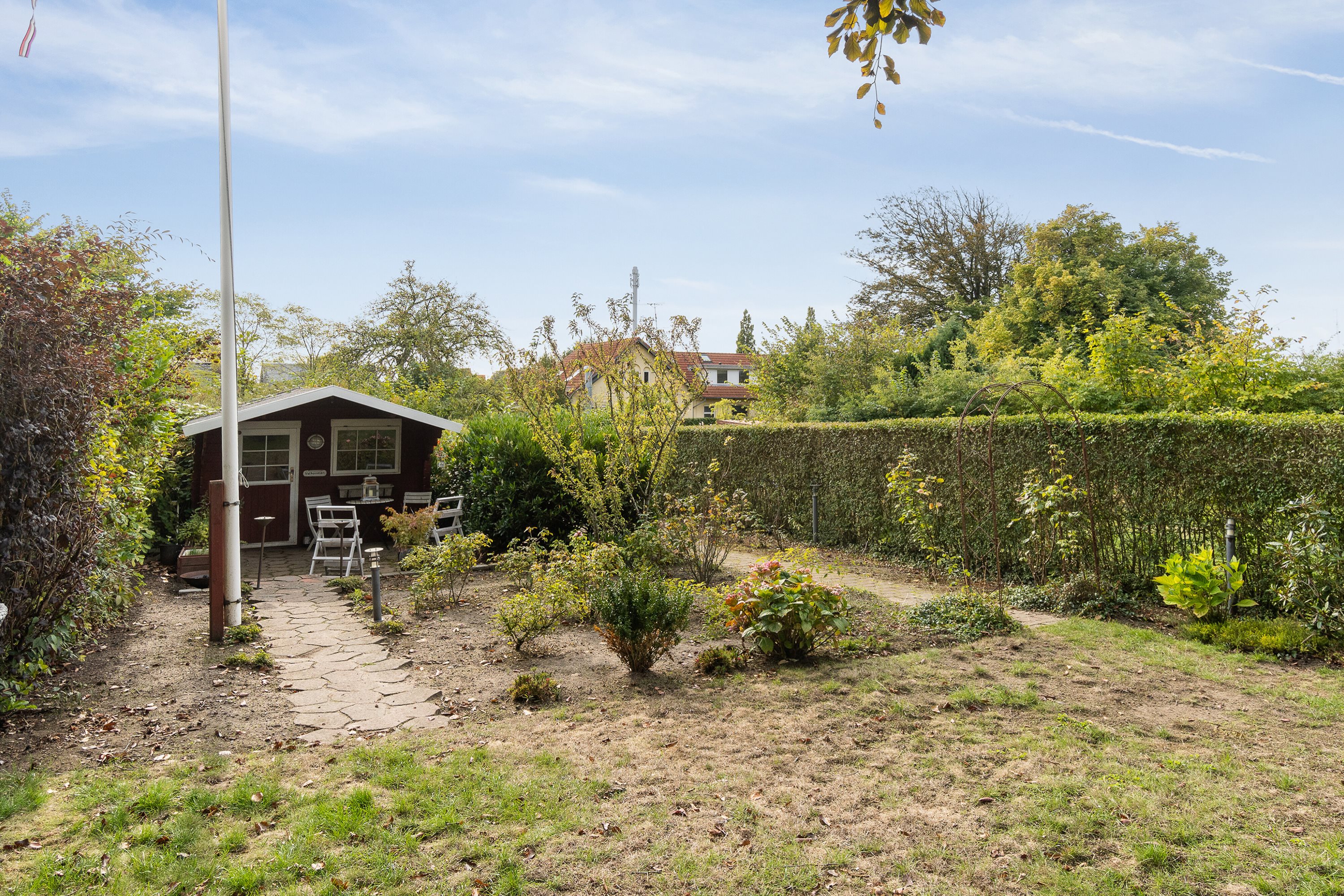 Fremhævet set fra haven billede i fuldskærmstilstand. Billede af Savværksvej 1, 5620 Glamsbjerg