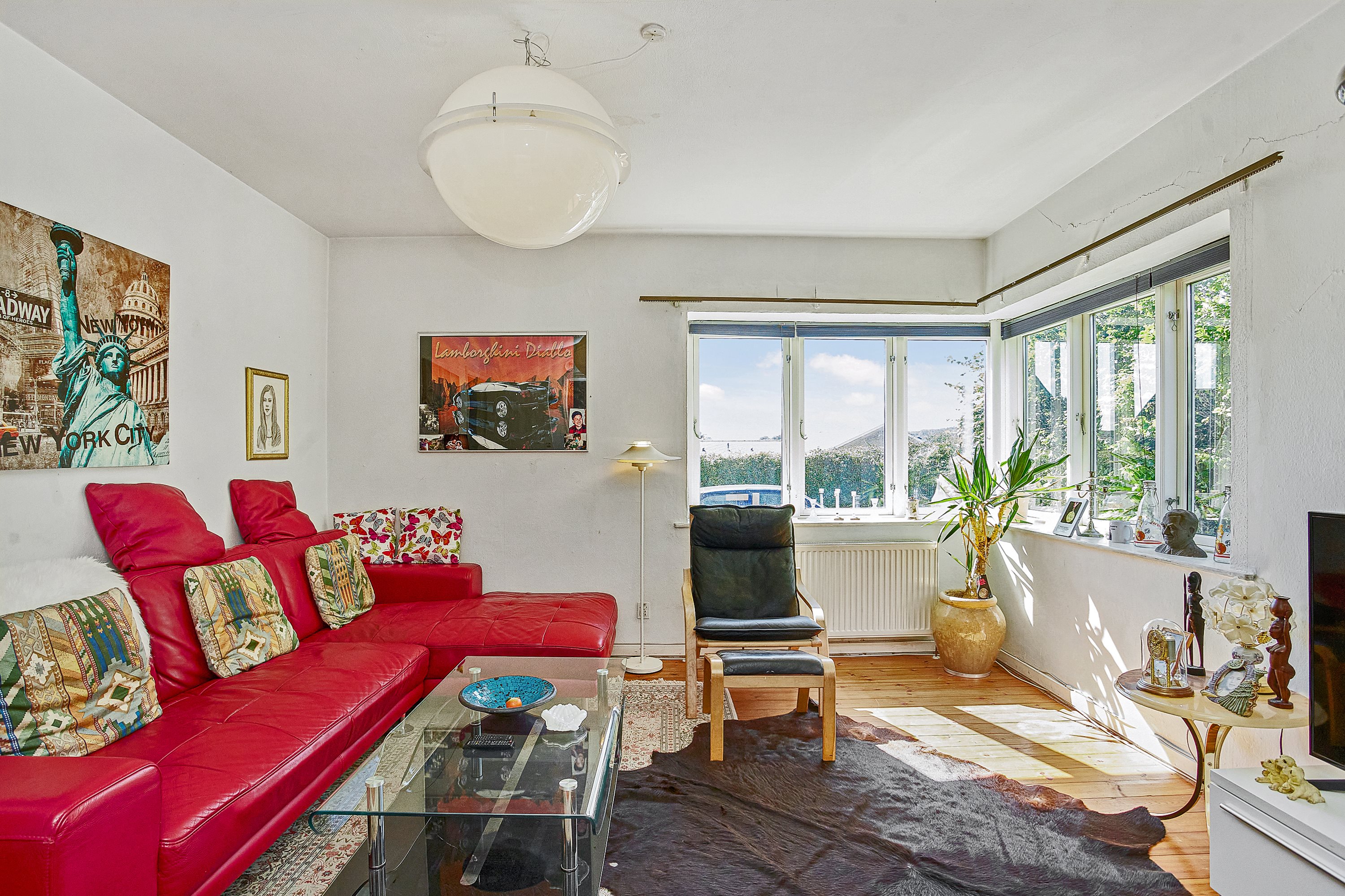 Fremhævet stue billede i fuldskærmstilstand. Billede af Silkeborgvej 218, Lund, 8700 Horsens