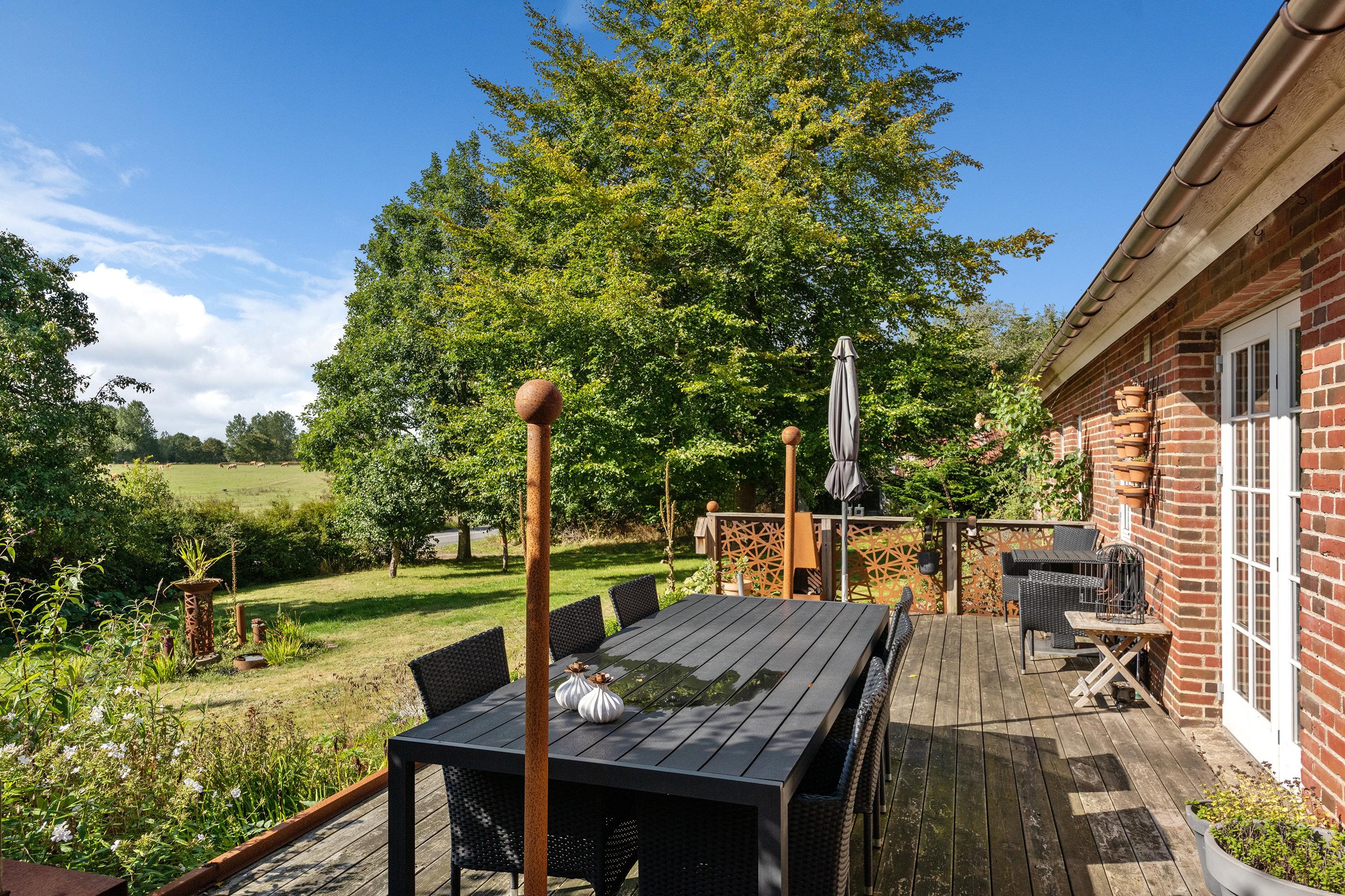 Fremhævet terrasse billede i fuldskærmstilstand. Billede af Øster Løgumvej 62, Ø Løgum Mark, 6230 Rødekro