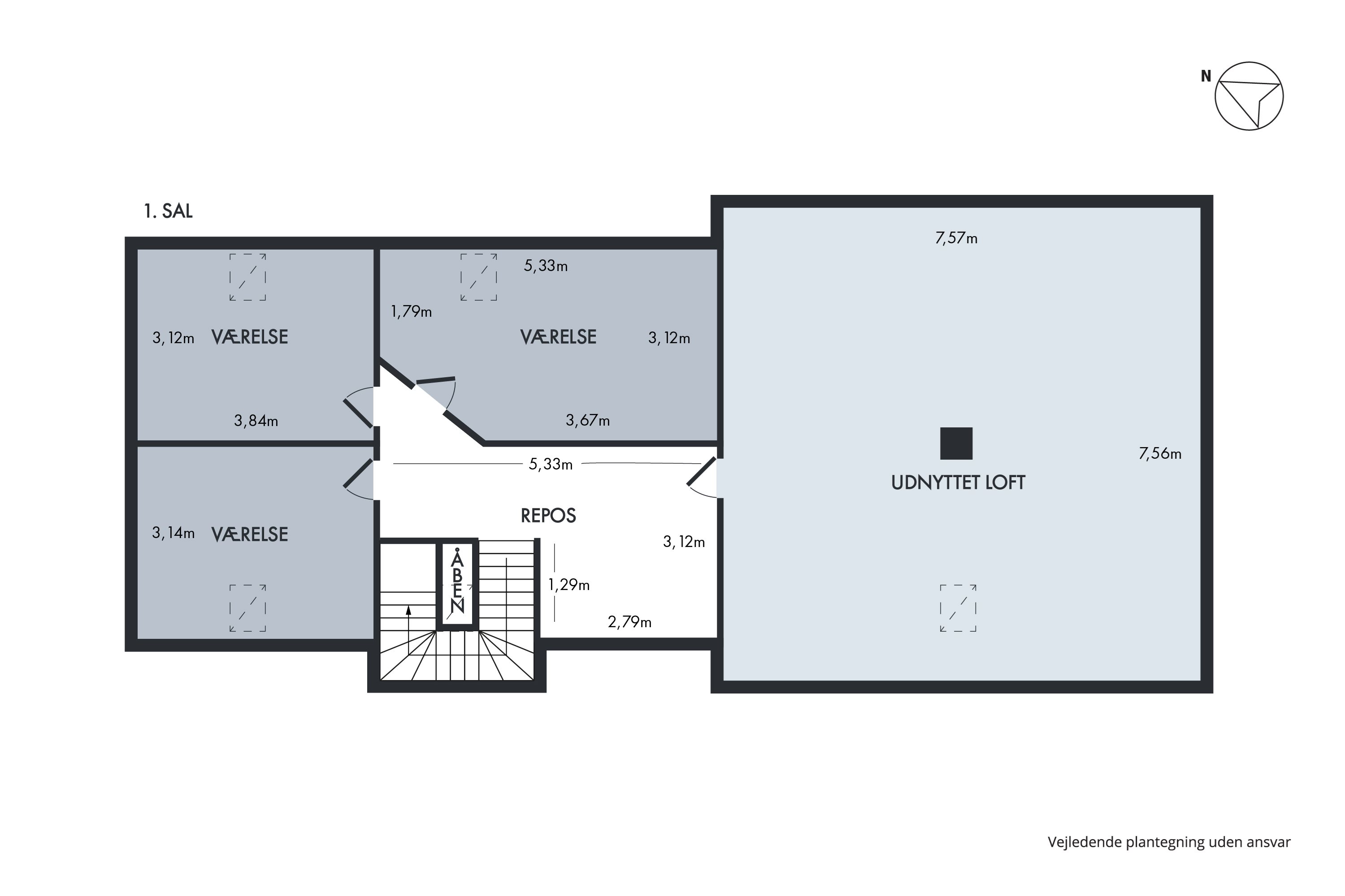 Plantegninger billede af Brydkærvej 1, Hevring Mk, 8950 Ørsted