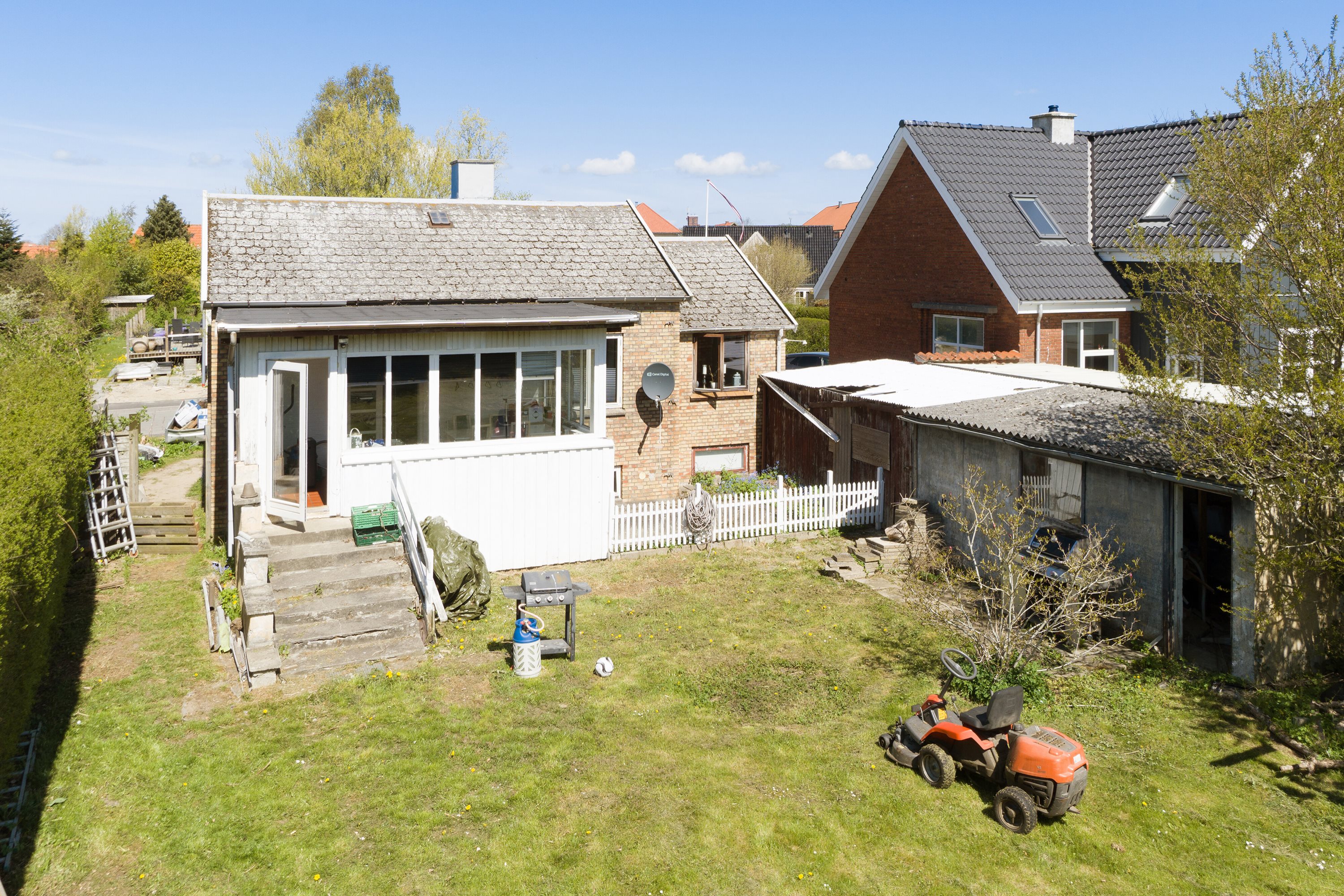 Villa: Set fra haven på Irisvej 15, 4200 Slagelse