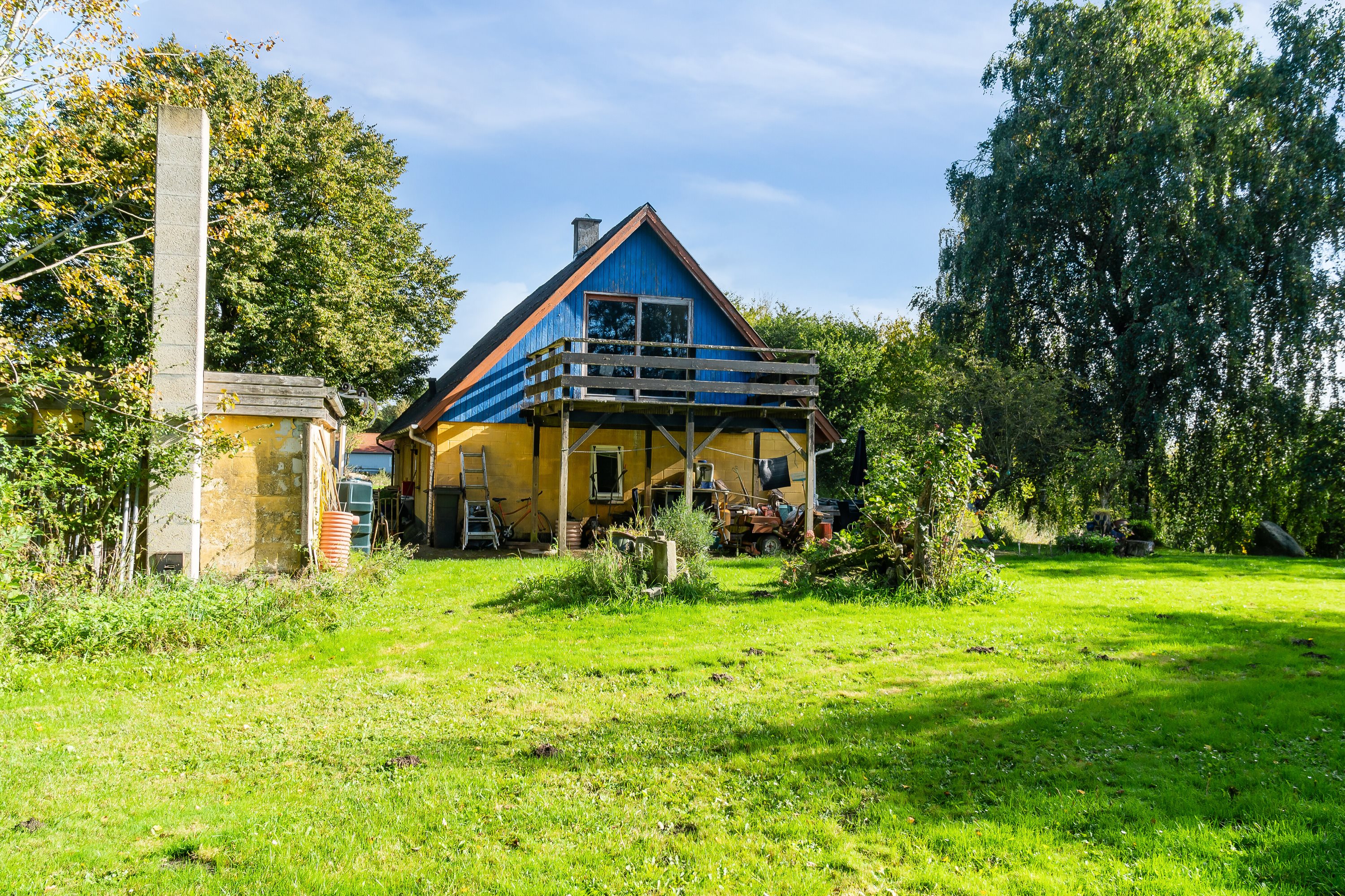 Fremhævet set fra haven billede i fuldskærmstilstand. Billede af Stubberupvej 14, 8723 Løsning