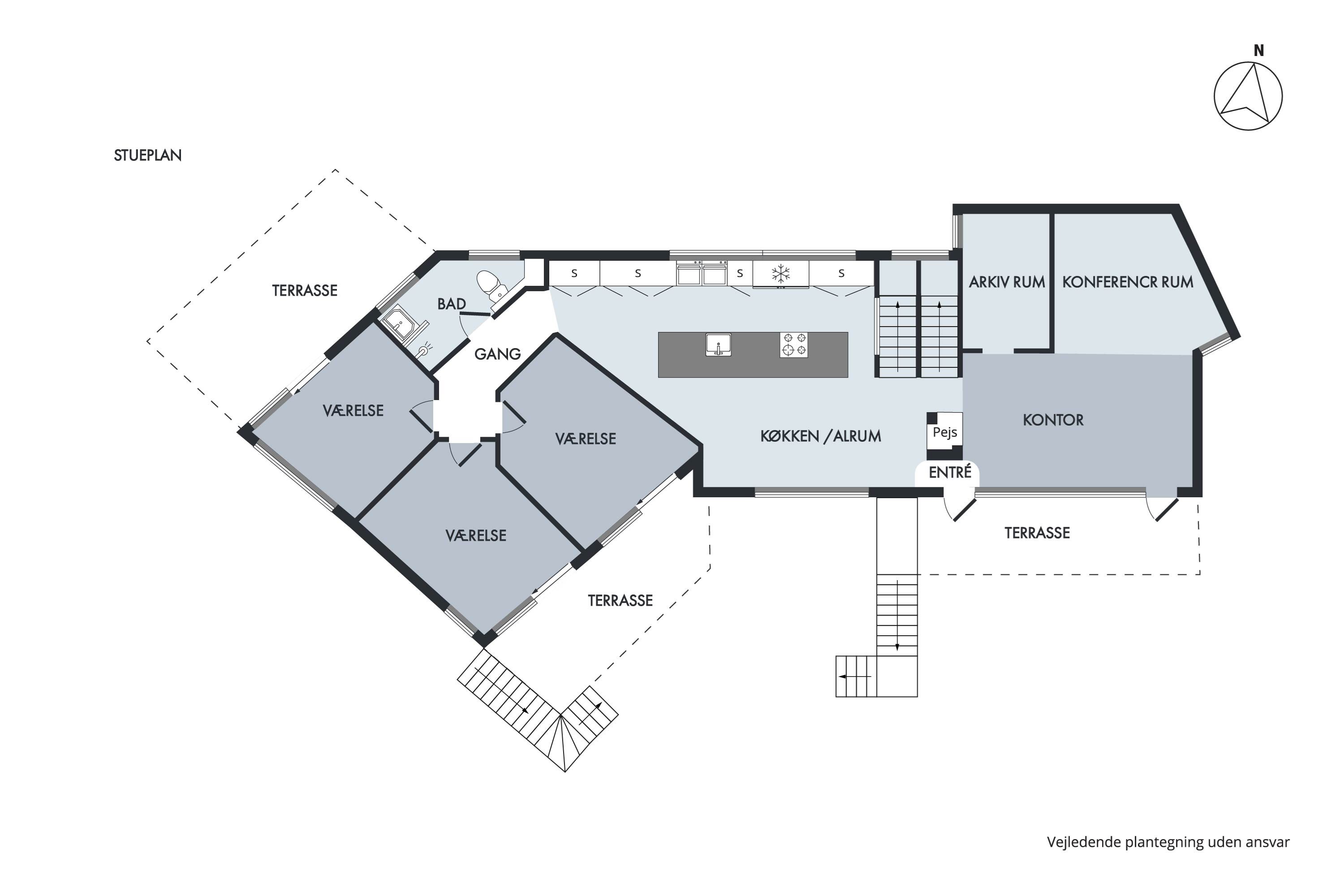 Plantegninger billede af Gåsebakken 48, Ugelbølle, 8410 Rønde