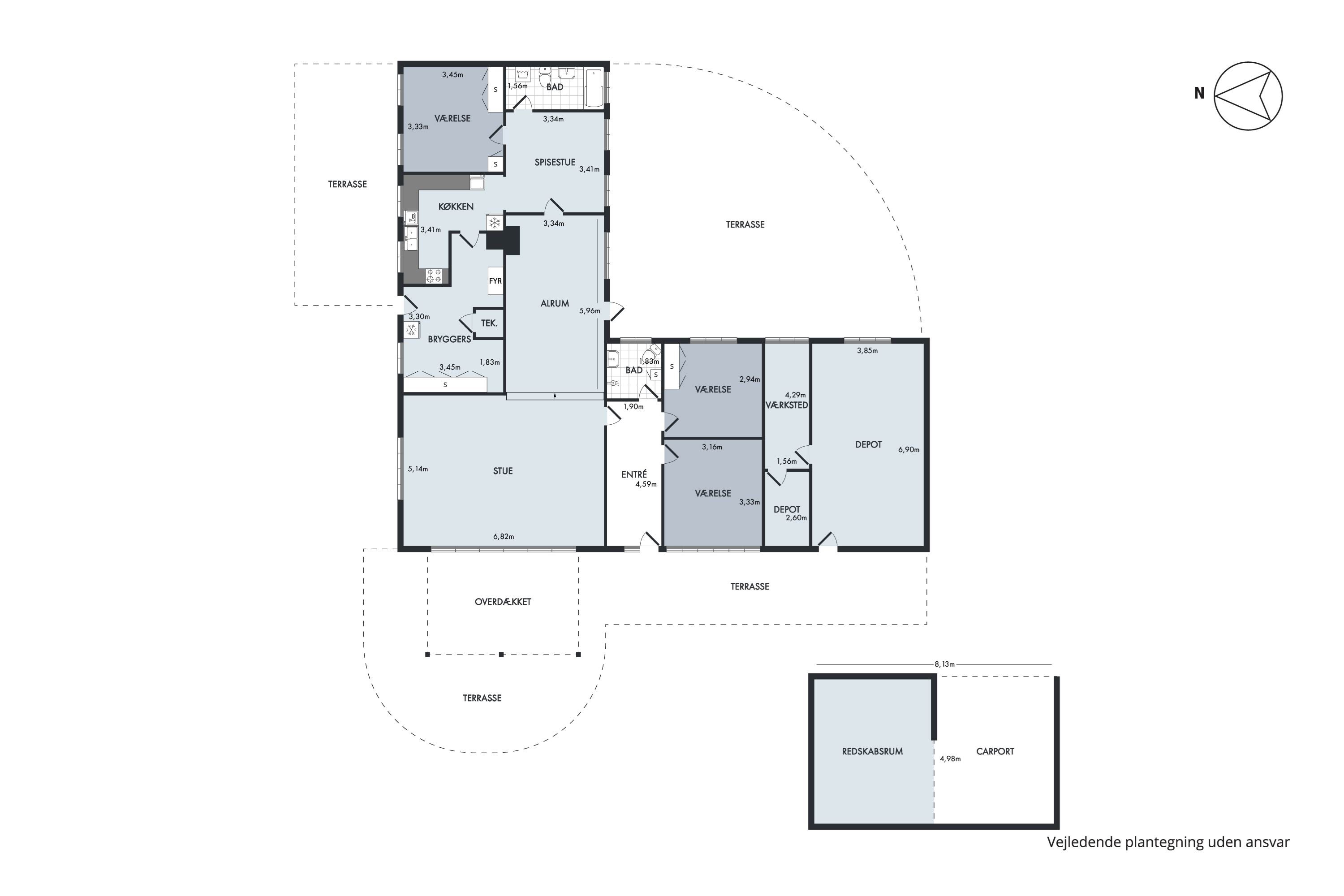 Plantegninger billede af Mamrelundsvej 2, Vejlby, 8961 Allingåbro