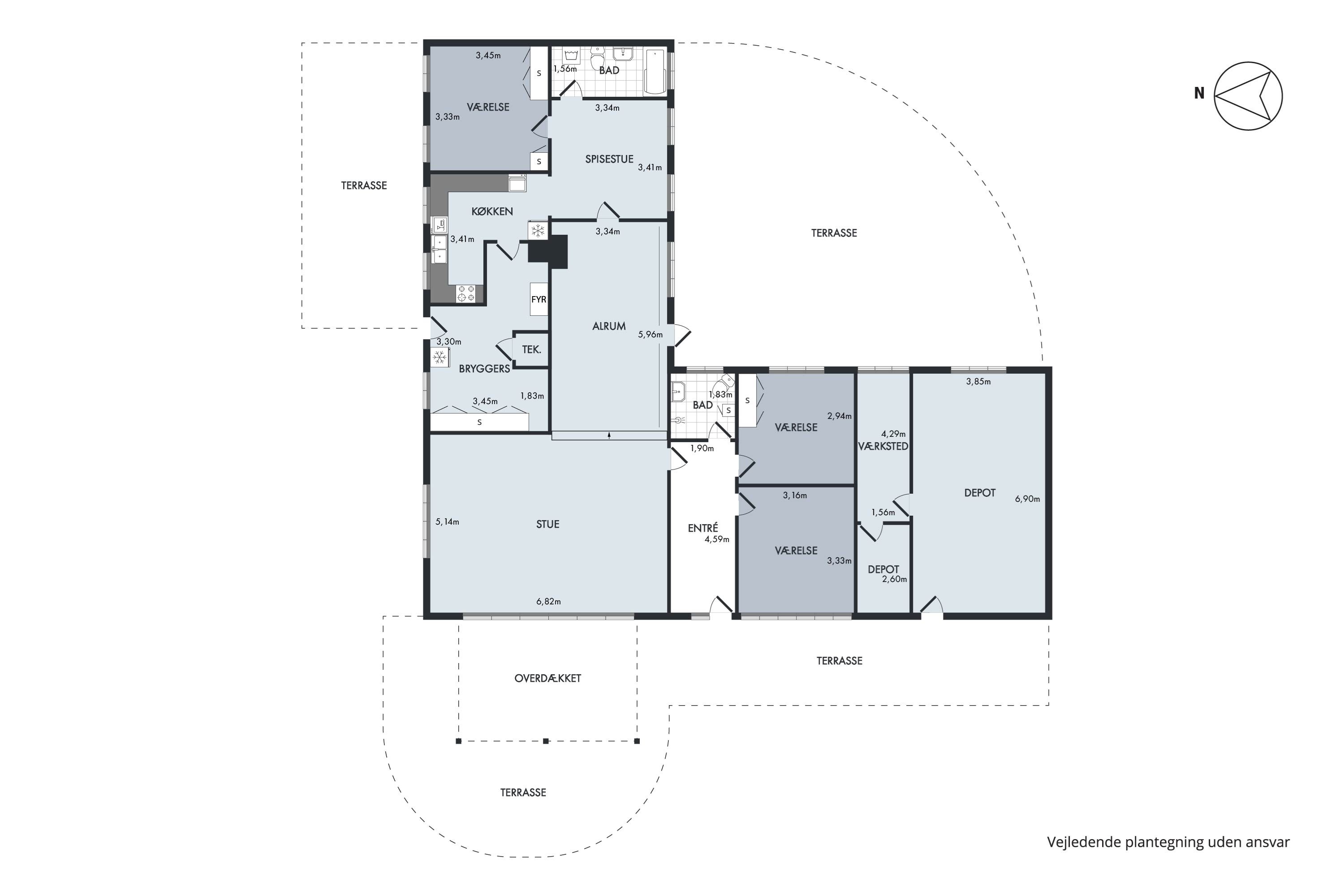 Plantegninger billede af Mamrelundsvej 2, Vejlby, 8961 Allingåbro