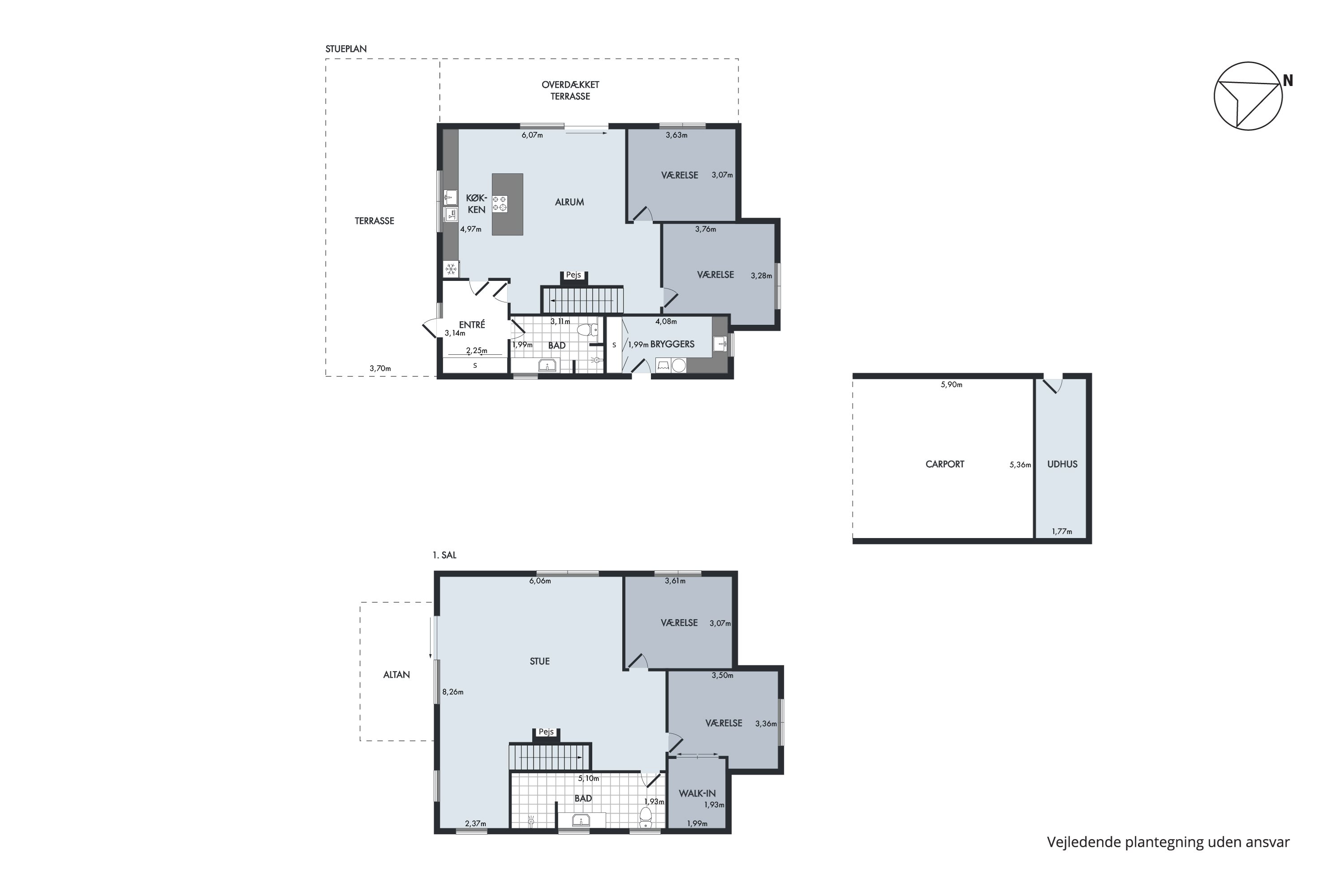 Plantegninger billede af Gåsebakken 28, Ugelbølle, 8410 Rønde