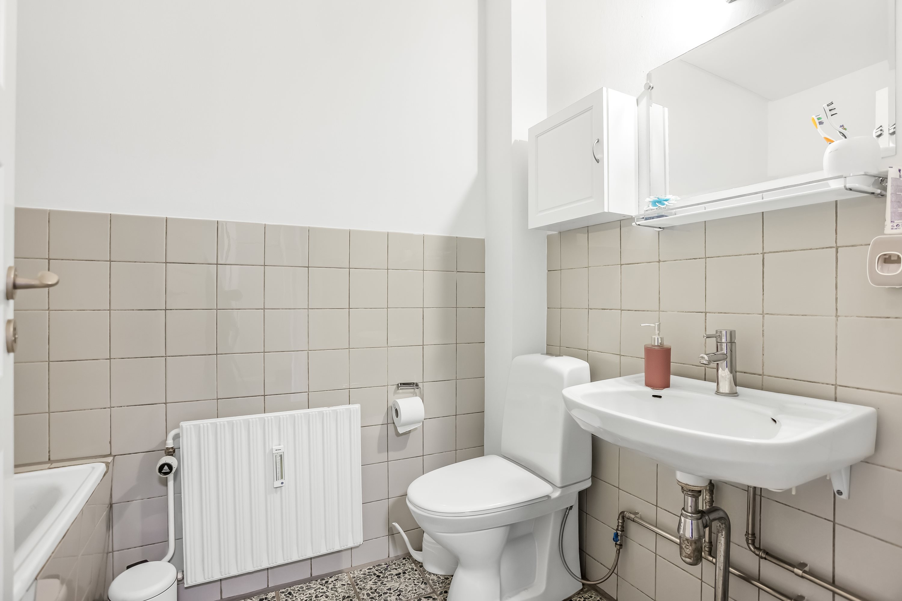 Fremhævet badeværelse billede i fuldskærmstilstand. Billede af Pebermyntevej 9, 1. tv., 8800 Viborg