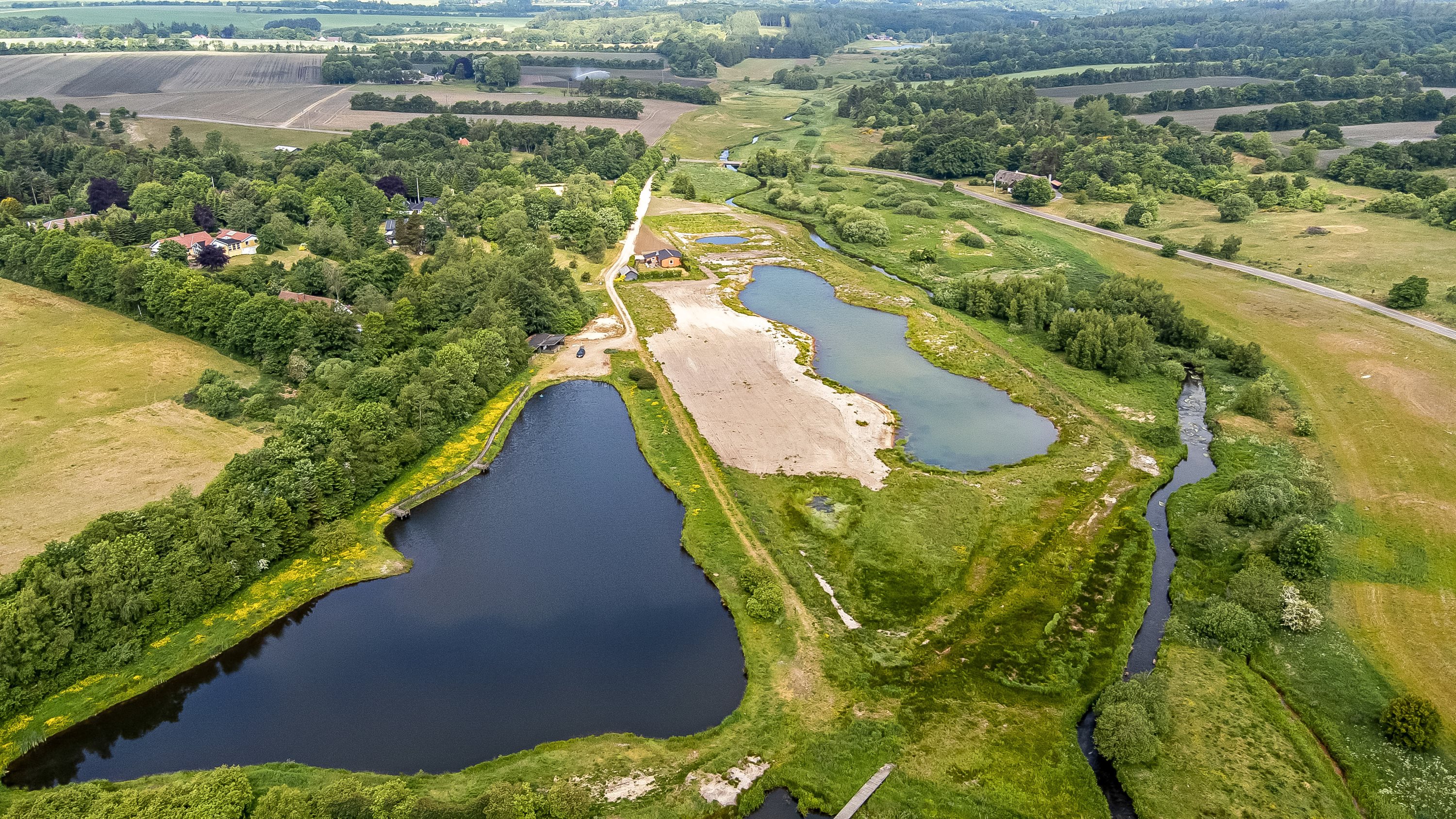 Fremhævet luftfoto billede i fuldskærmstilstand. Billede af Munkbrovej 15B, Nr Felding, 7500 Holstebro