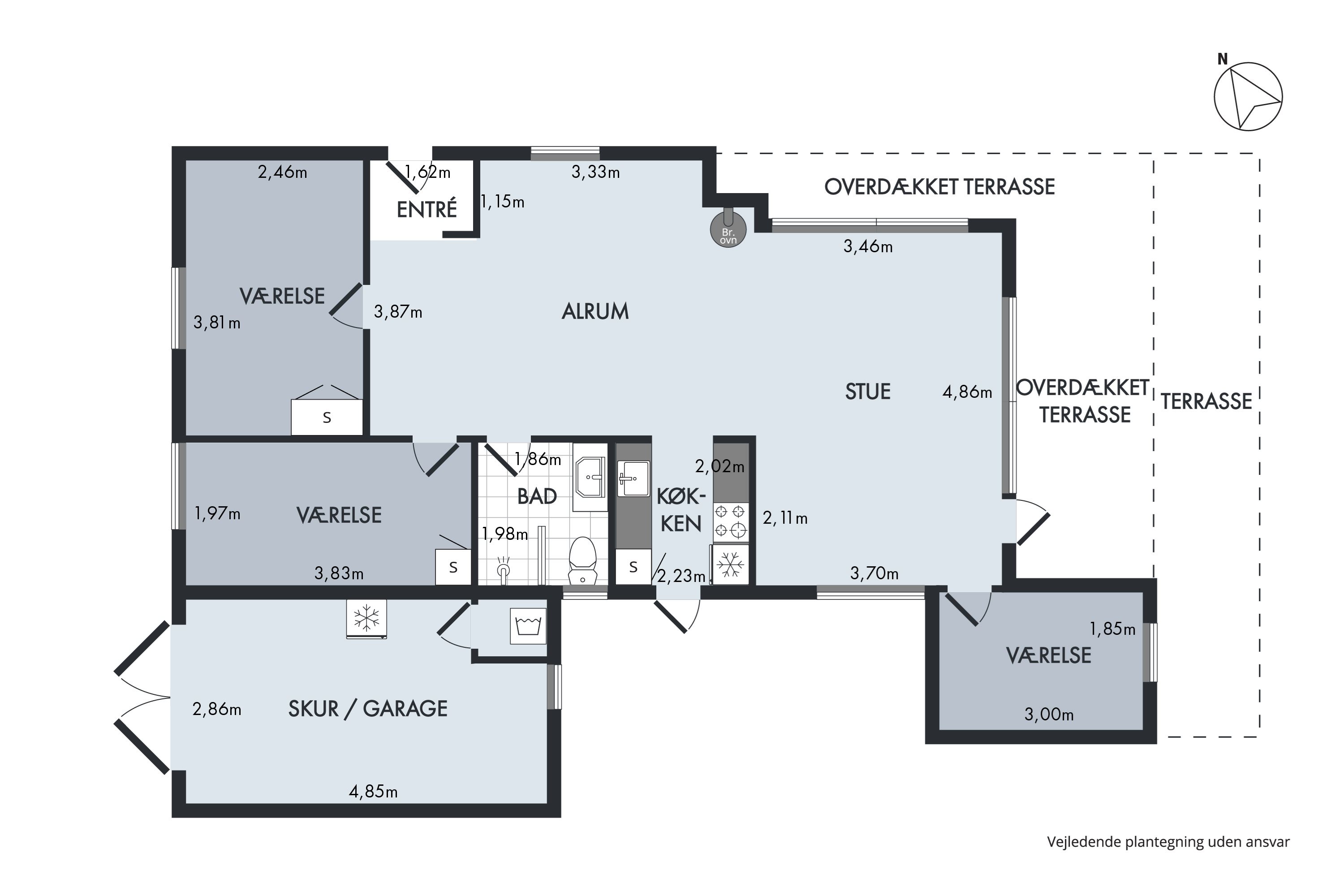 Plantegninger billede af Ternevej 50, Store Sjørup, 8950 Ørsted