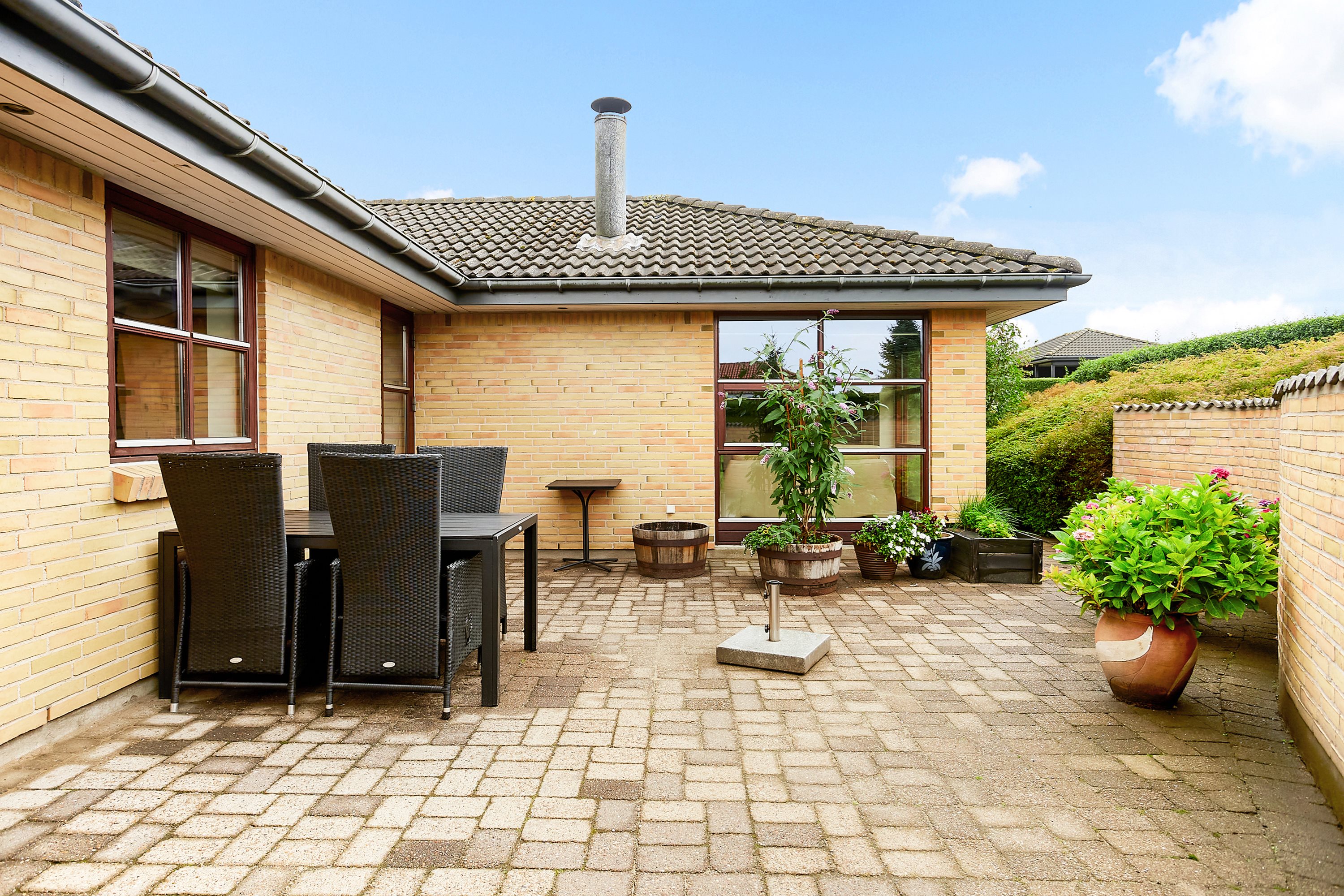 Fremhævet terrasse billede i fuldskærmstilstand. Billede af Skovparken 92, 8783 Hornsyld