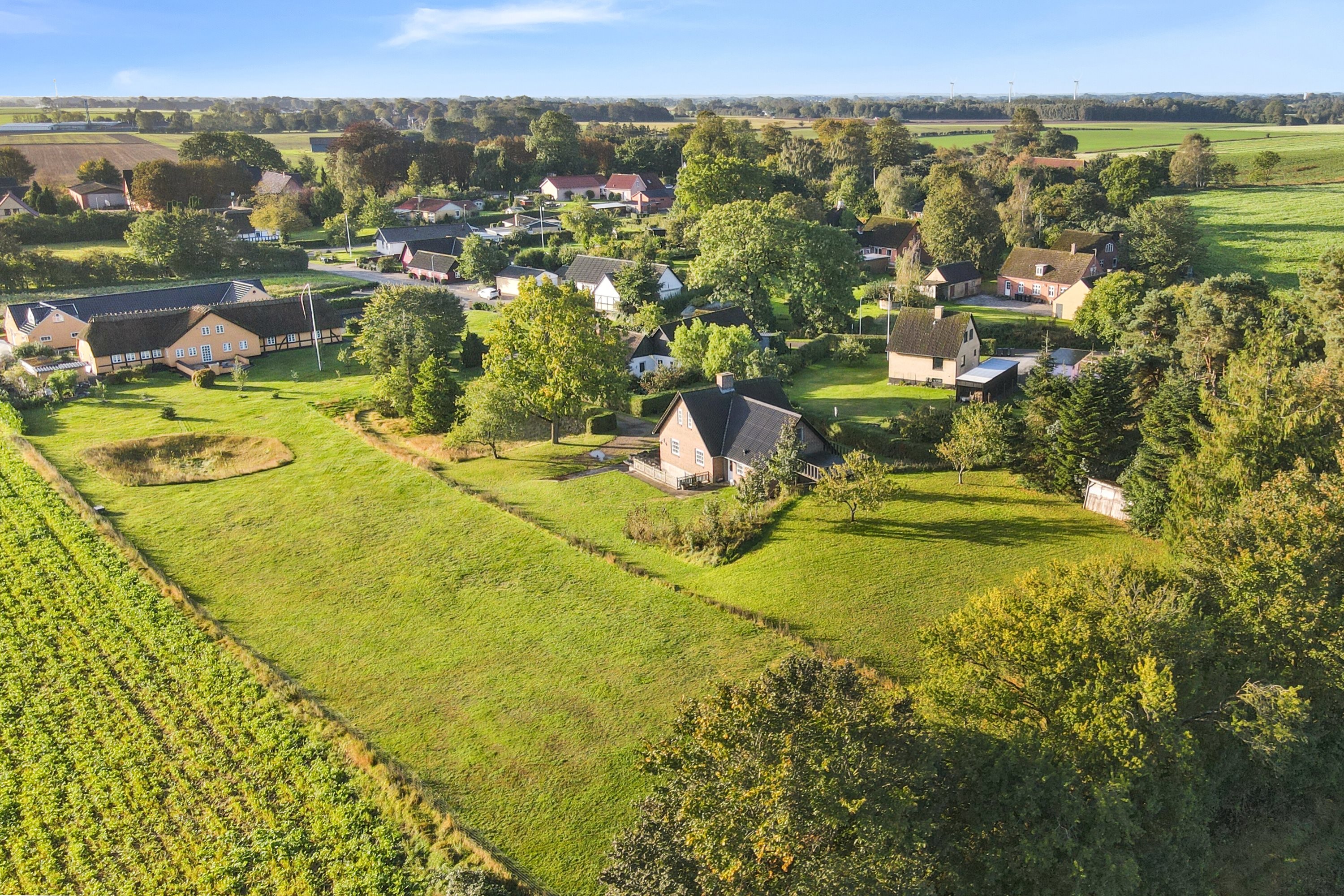 Fremhævet luftfoto billede i fuldskærmstilstand. Billede af Bystævnet 14, Bederslev, 5450 Otterup