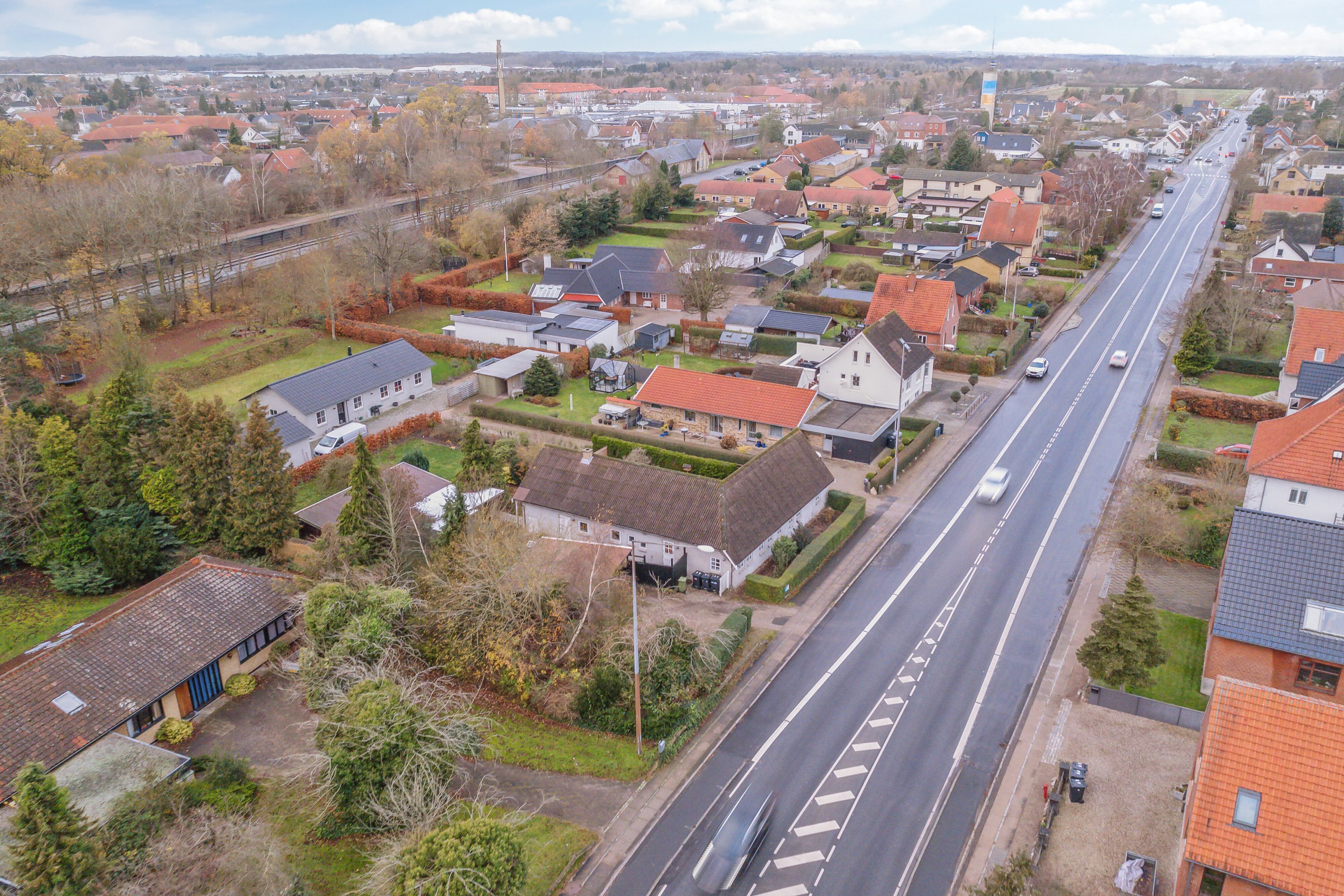 Fremhævet luftfoto billede i fuldskærmstilstand. Billede af Nyborgvej 25, 5550 Langeskov