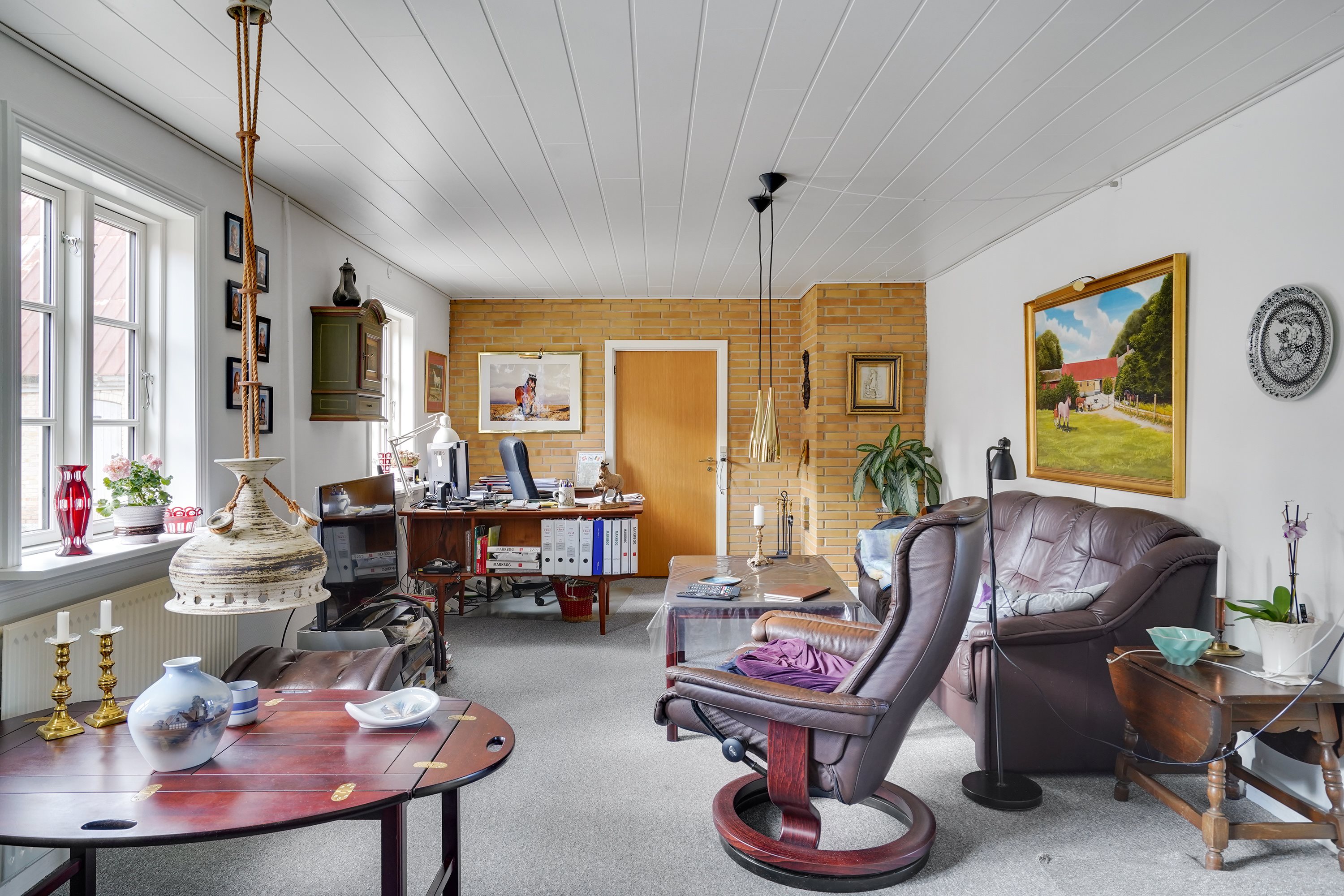 Fremhævet stue billede i fuldskærmstilstand. Billede af Vollerup Gårde 7, 4200 Slagelse