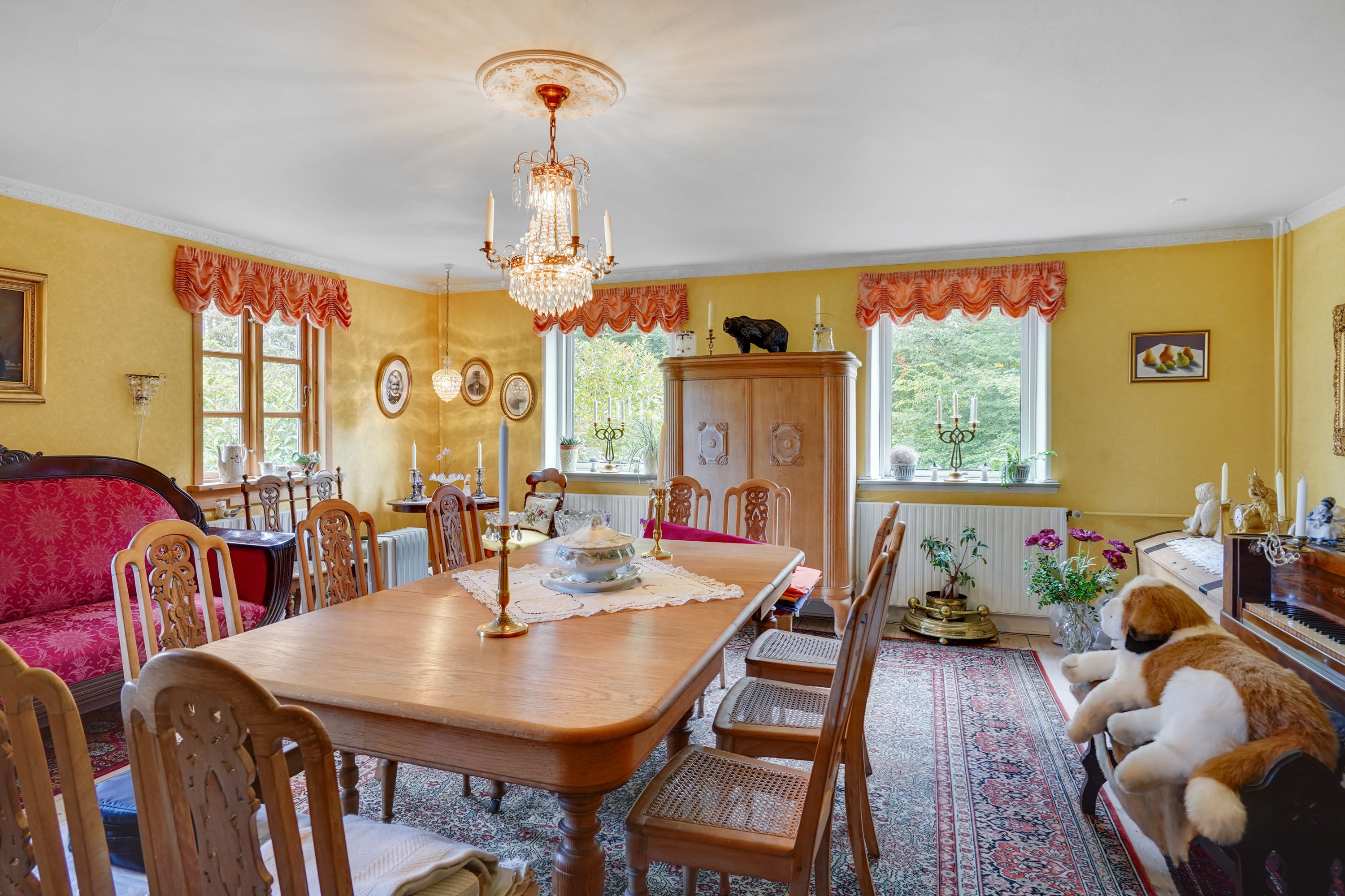 Fremhævet spisestue billede i fuldskærmstilstand. Billede af Vollerup Gårde 7, 4200 Slagelse