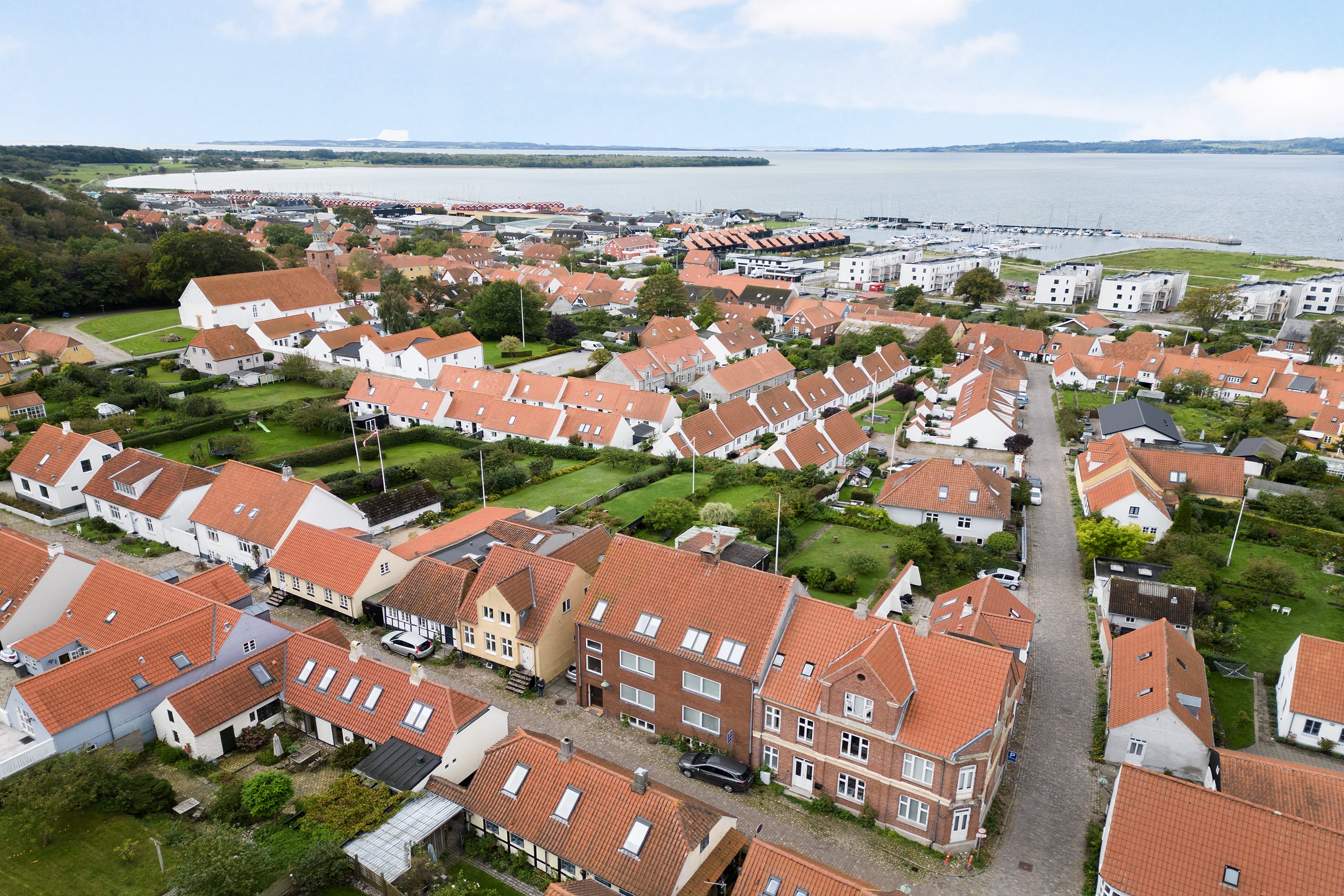 Fremhævet luftfoto billede i fuldskærmstilstand. Billede af Overgade 28, 8400 Ebeltoft