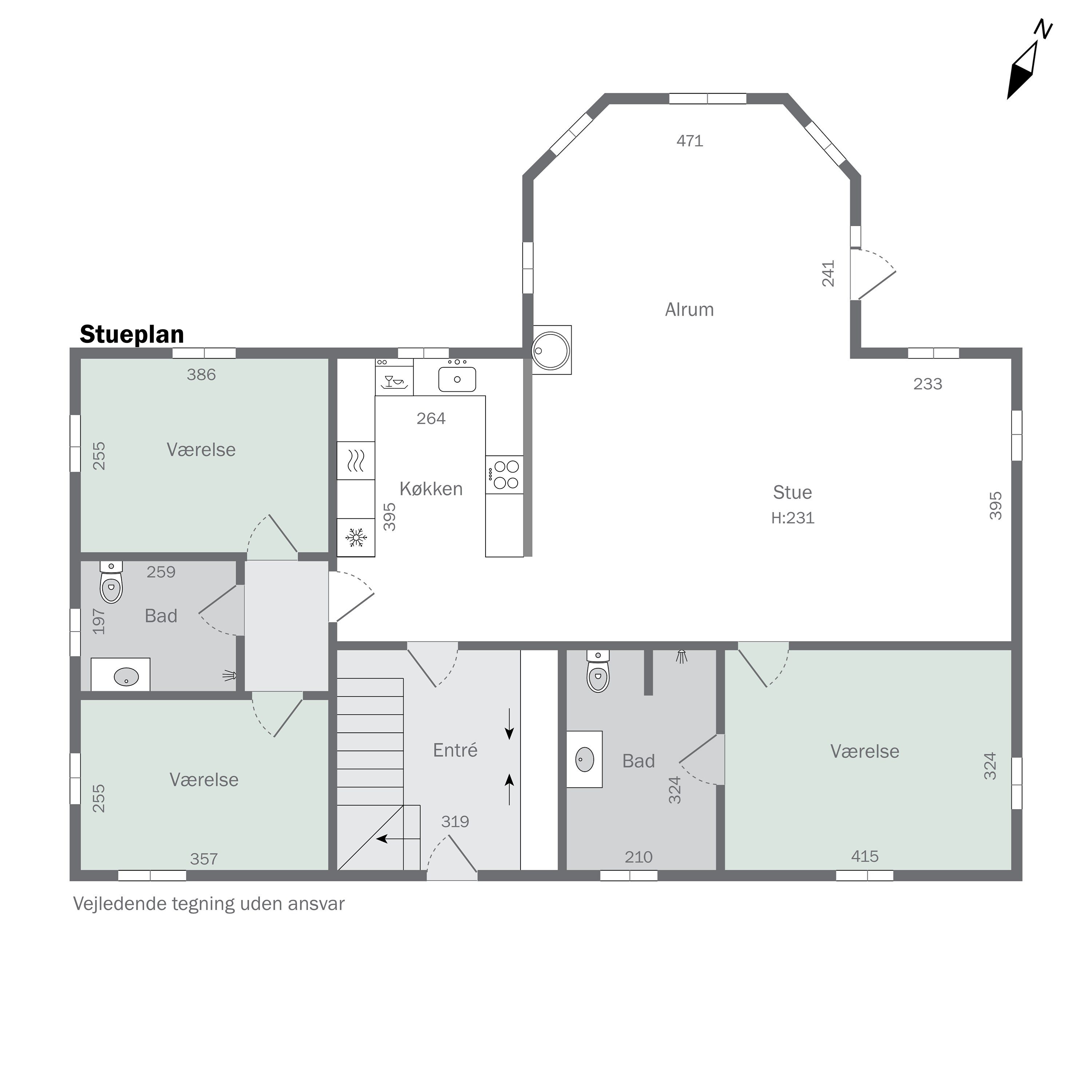 Plantegninger billede af Sønderbjerge 2, Vilsbæk, 6330 Padborg