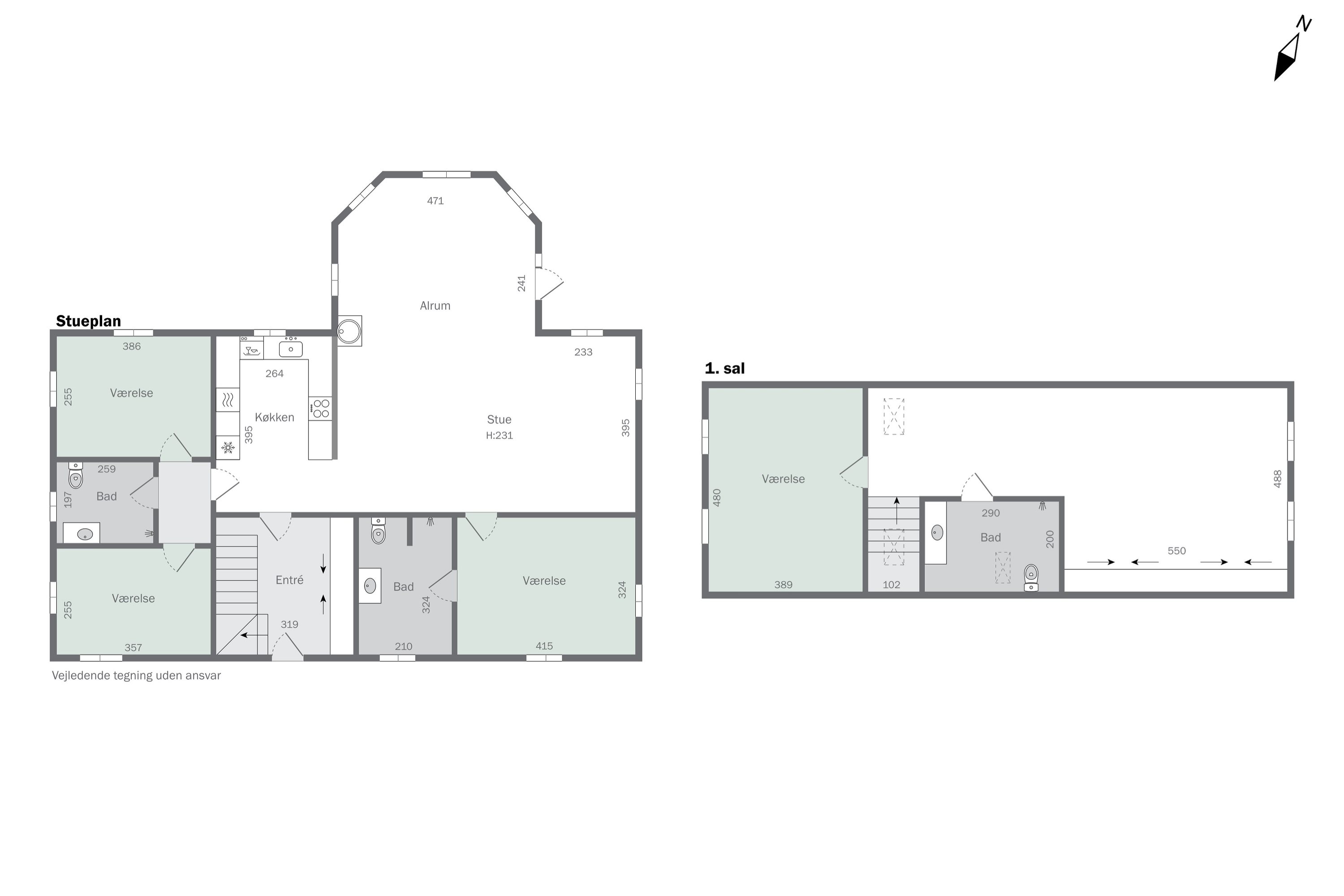 Plantegninger billede af Sønderbjerge 2, Vilsbæk, 6330 Padborg