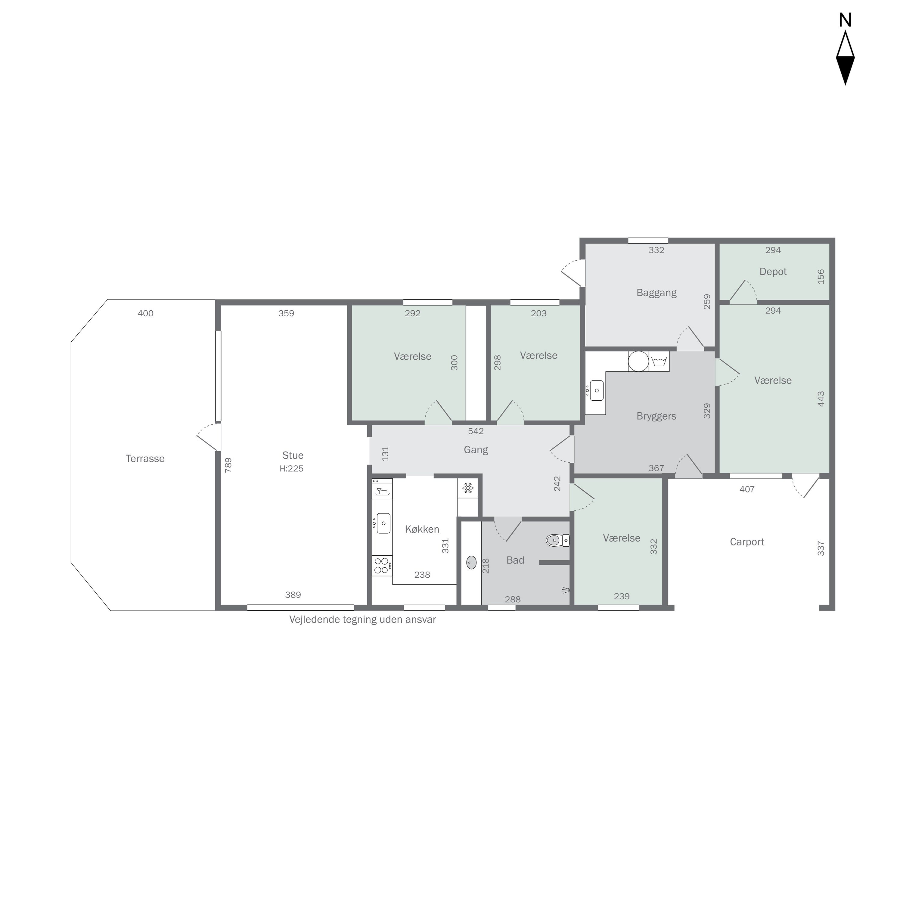 Plantegninger billede af Ilbro Stationsvej 11, Ilbro, 9800 Hjørring