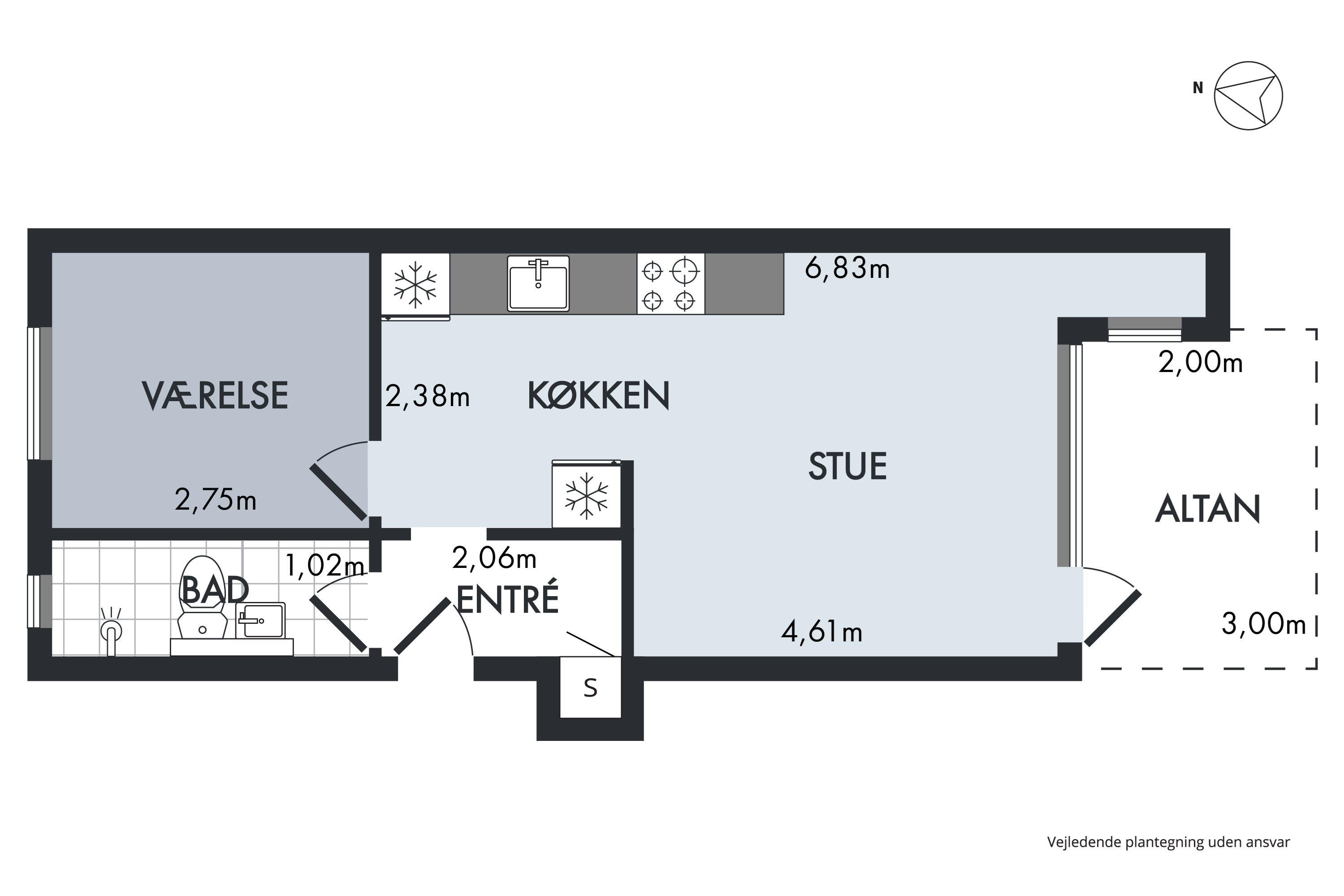 Plantegninger billede af Markedspladsen 1, 1. tv., 8900 Randers C