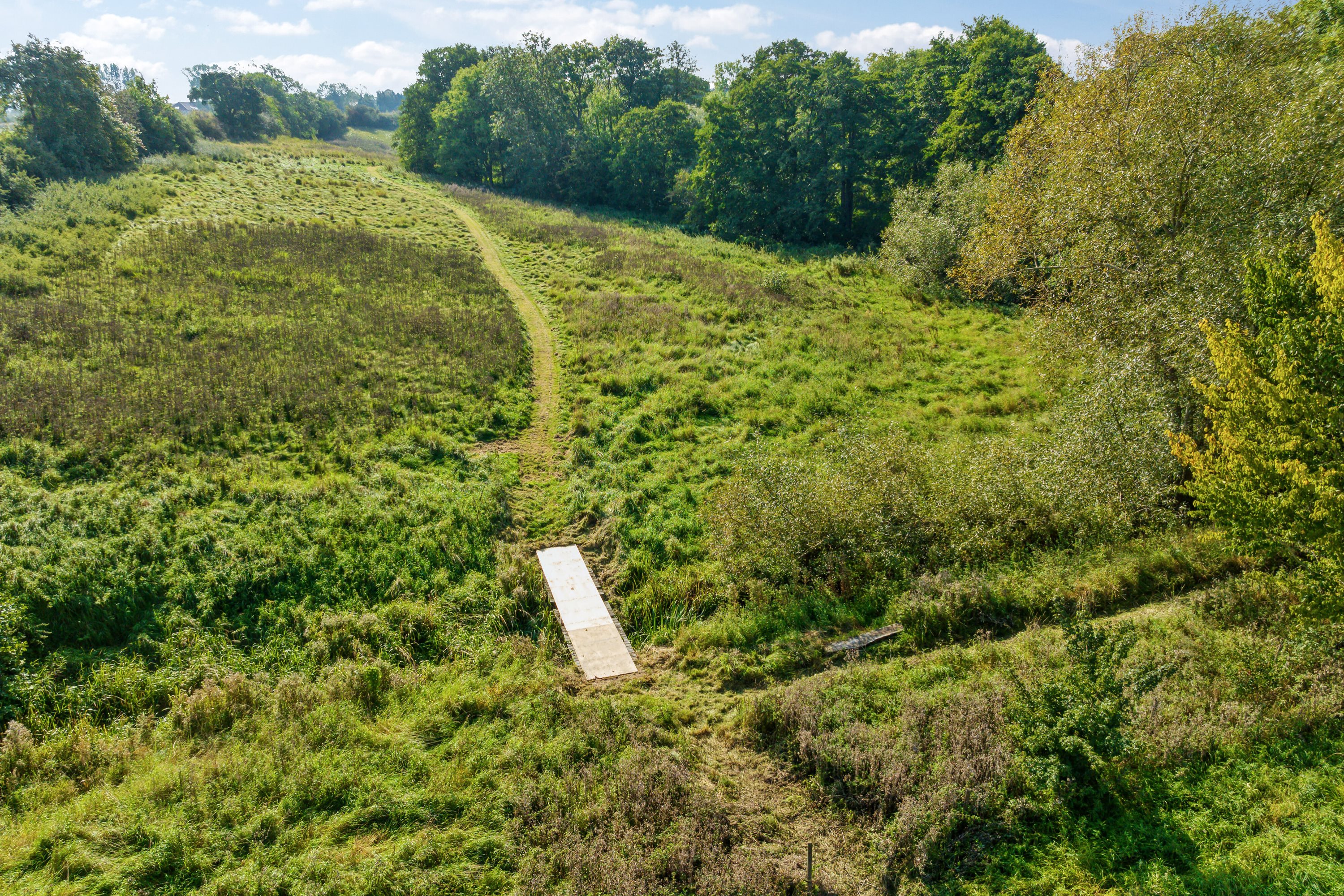 Fremhævet luftfoto billede i fuldskærmstilstand. Billede af Præstevænget 1A, 1B., 4735 Mern