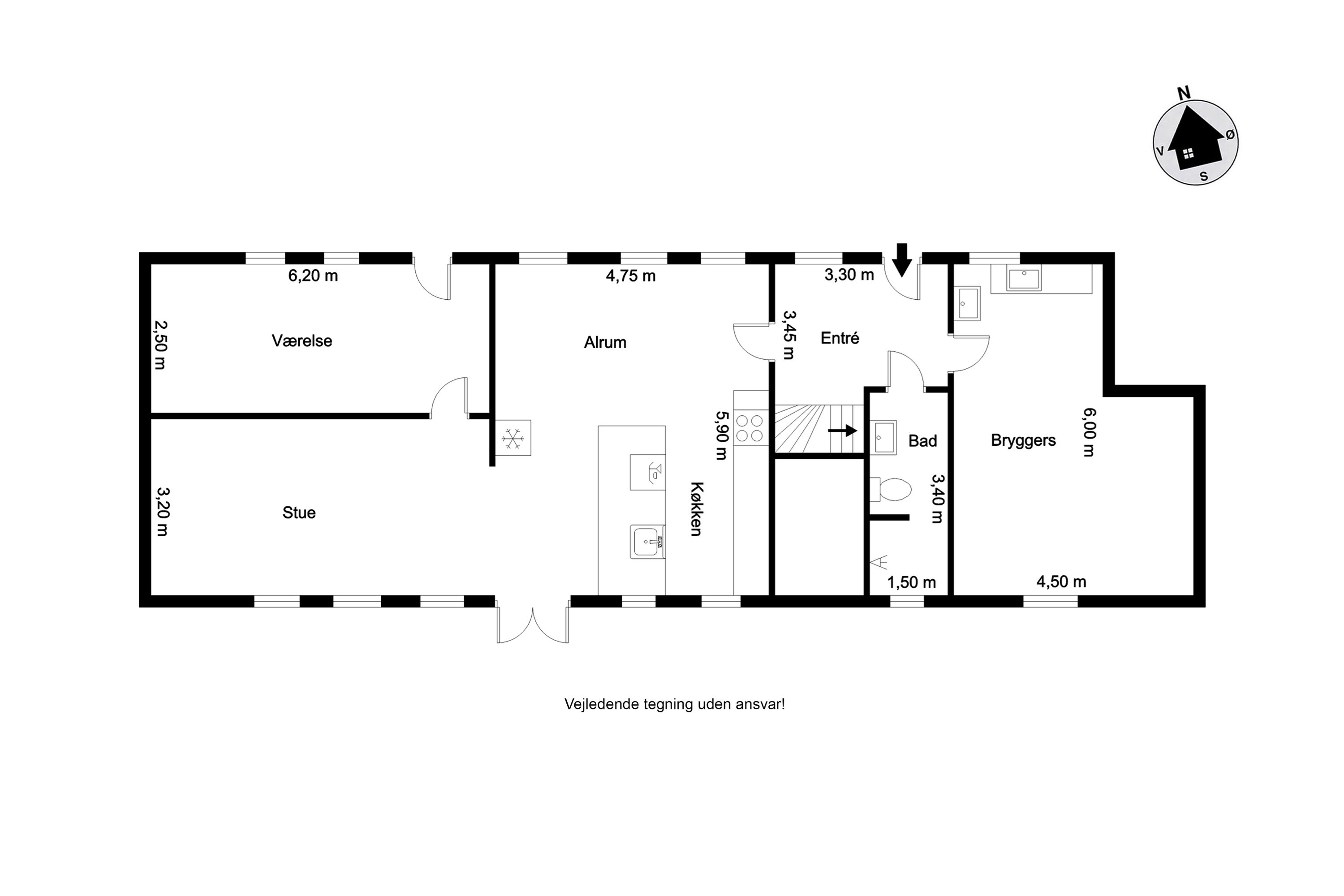 Plantegninger billede af Klingebjergvej 1, Rindby, 6720 Fanø