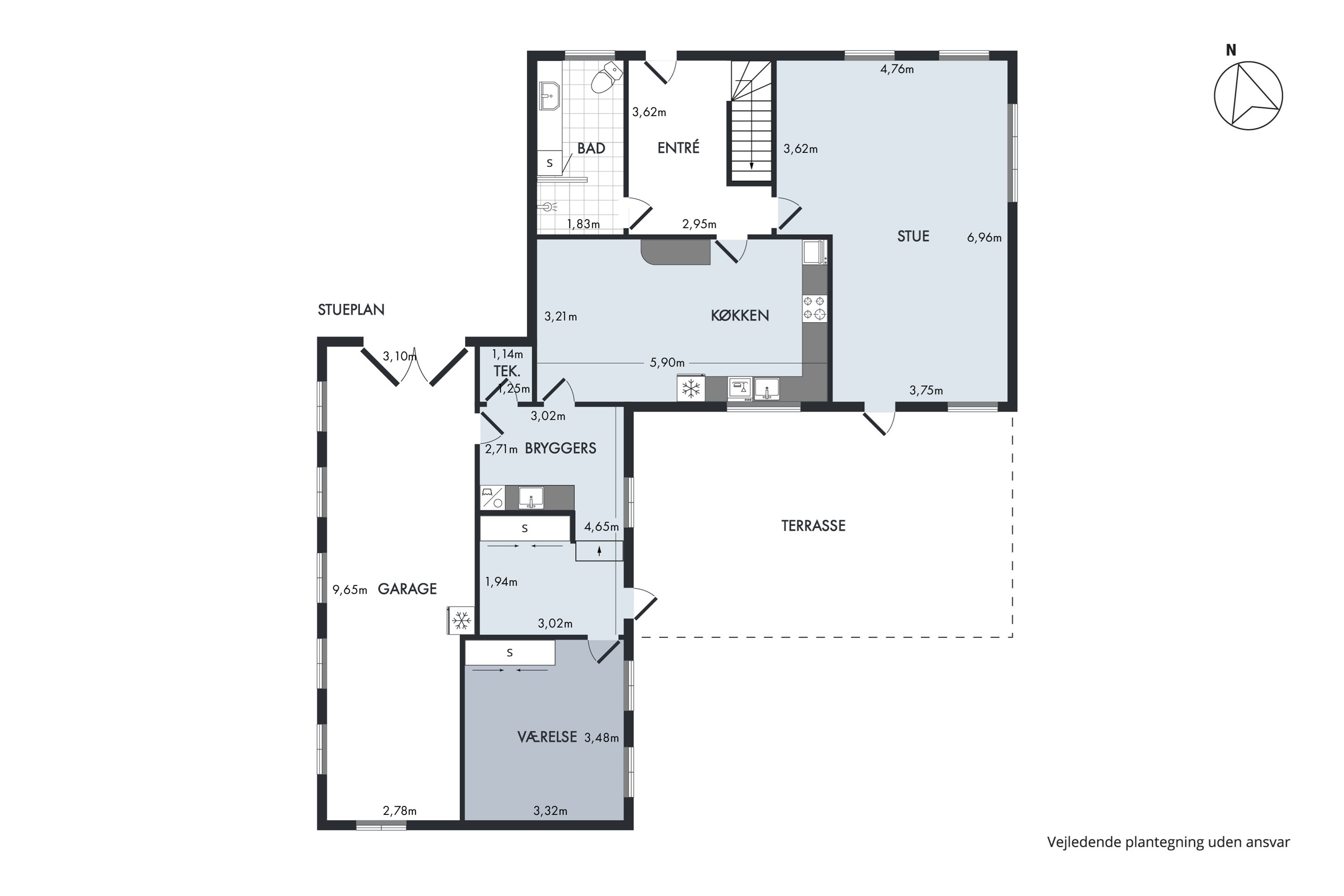 Plantegninger billede af Præstbrovej 187, Erslev, 7950 Erslev