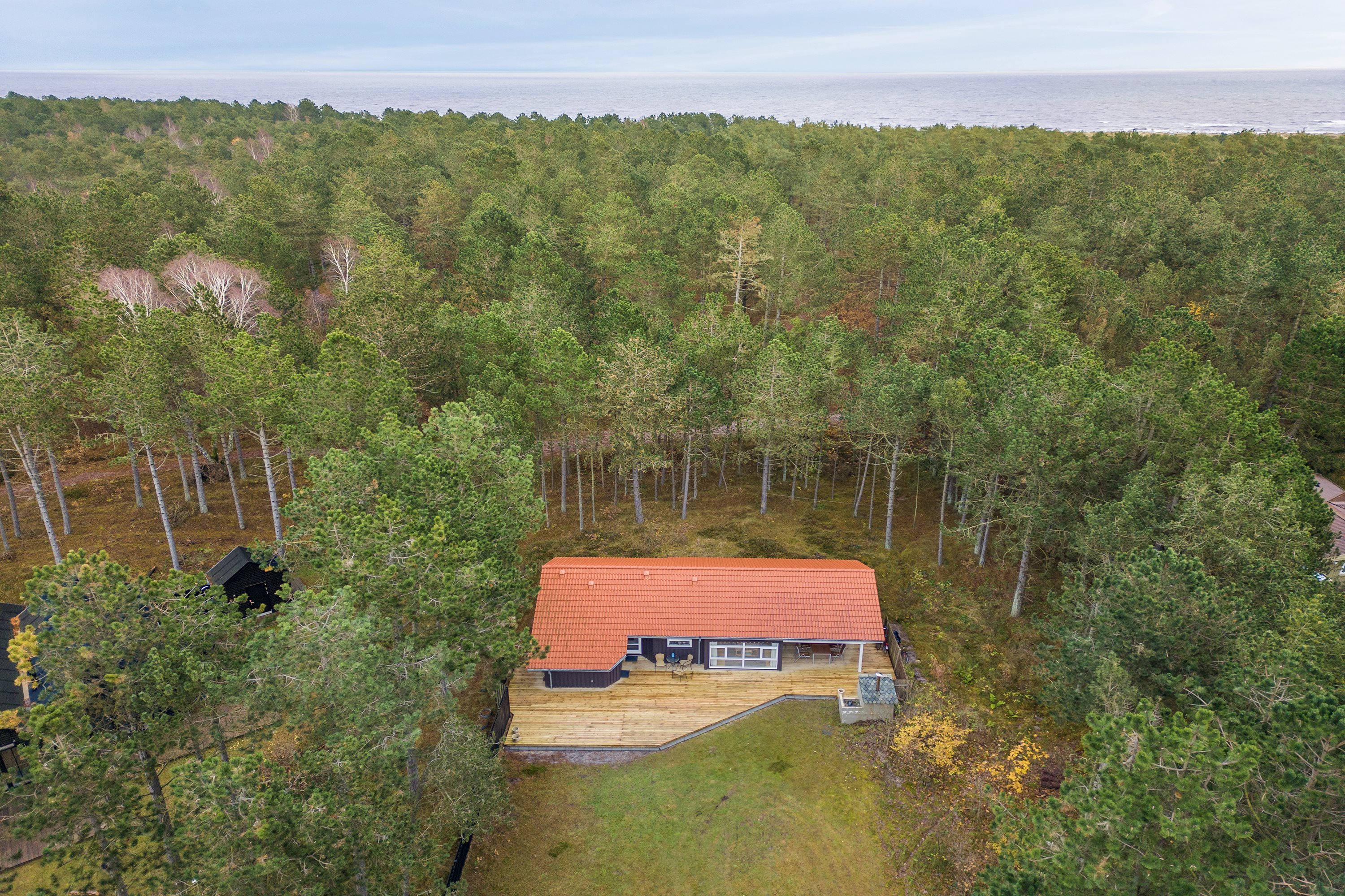 Miniaturebillede 1: luftfoto. Billede af Sortebærvej 26, Fuglsang Str, 8500 Grenaa