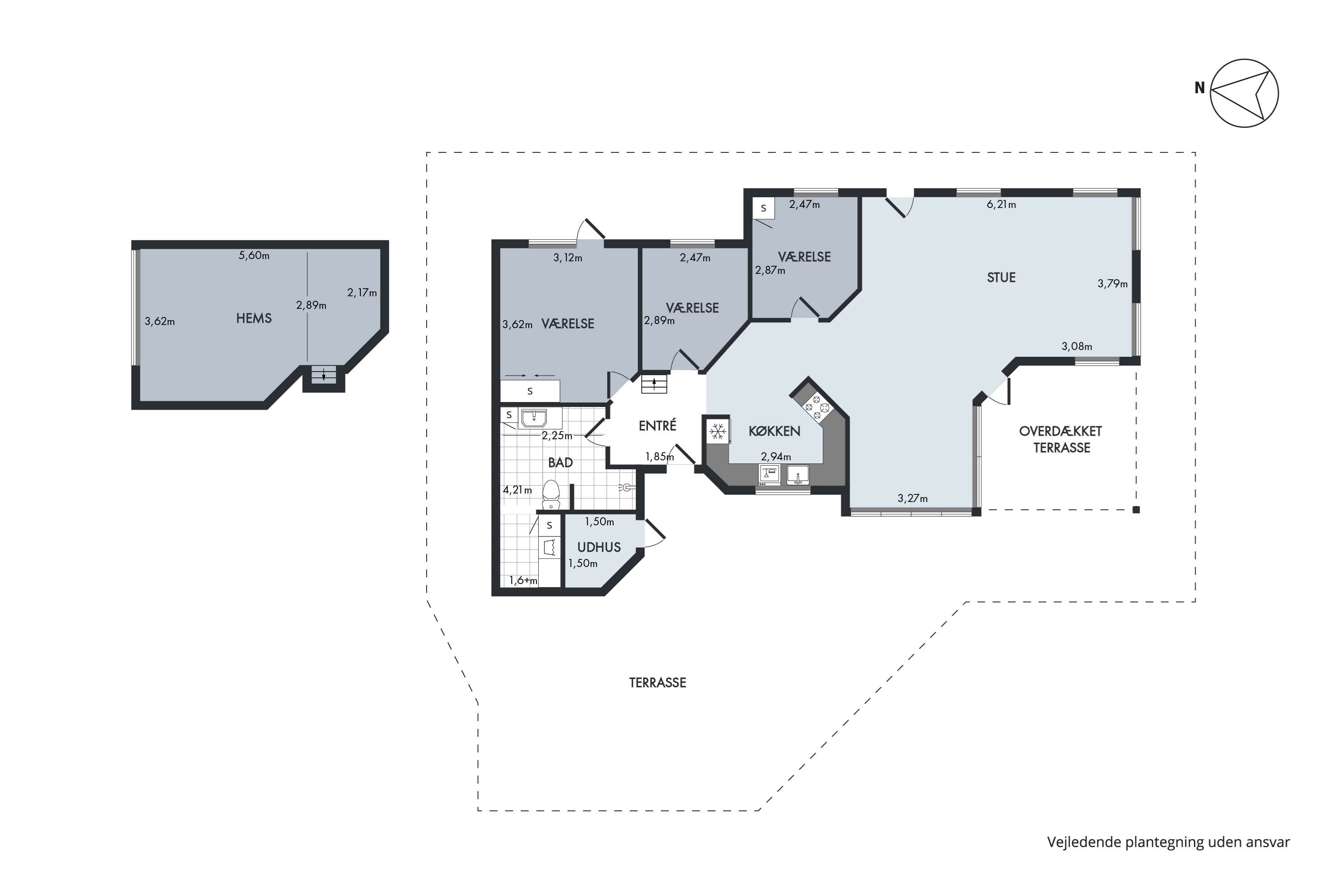 Plantegninger billede af Sortebærvej 26, Fuglsang Str, 8500 Grenaa