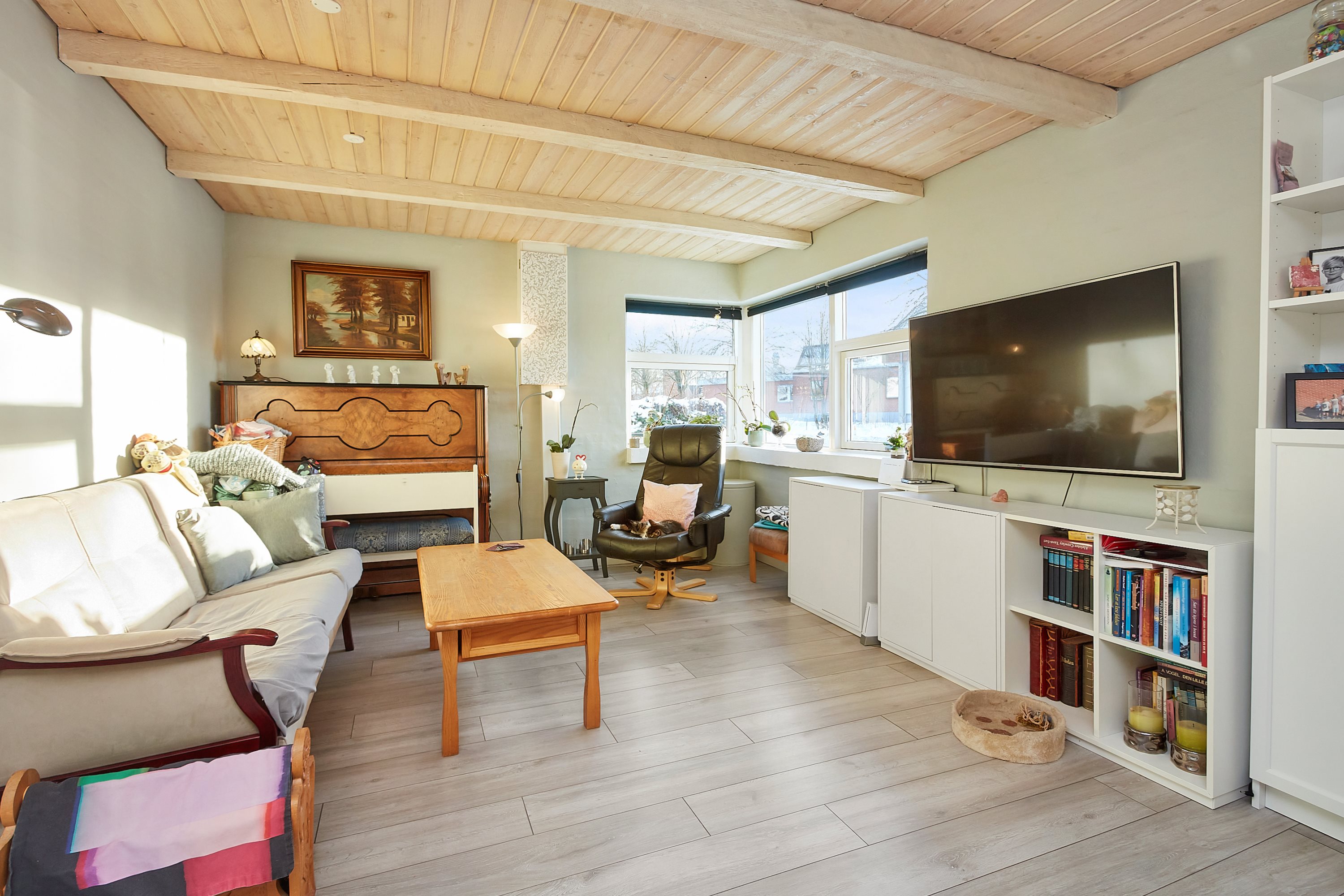 Fremhævet stue billede i fuldskærmstilstand. Billede af Ryvej 28, st.., 8752 Østbirk