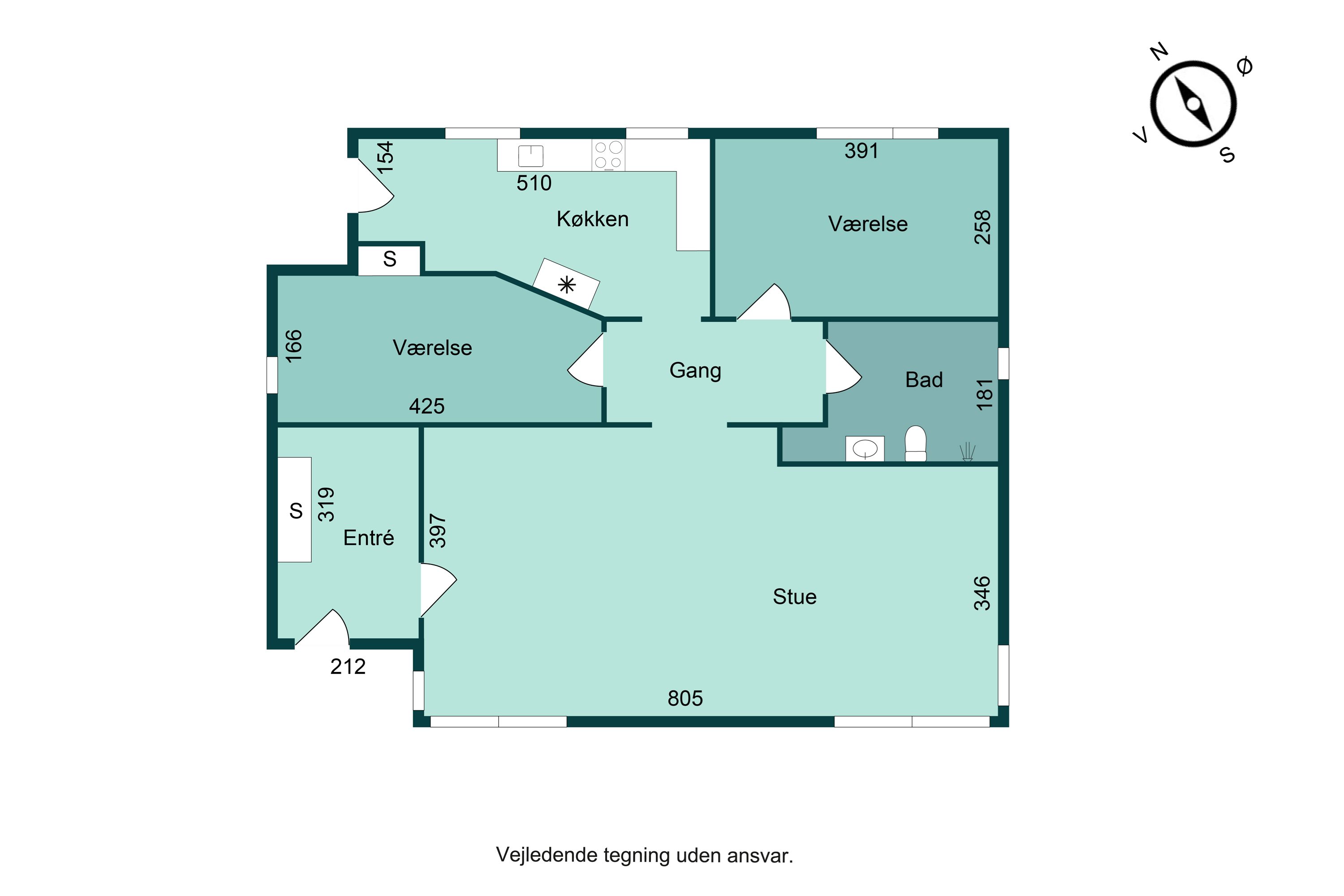 Plantegninger billede af Ryvej 28, st.., 8752 Østbirk