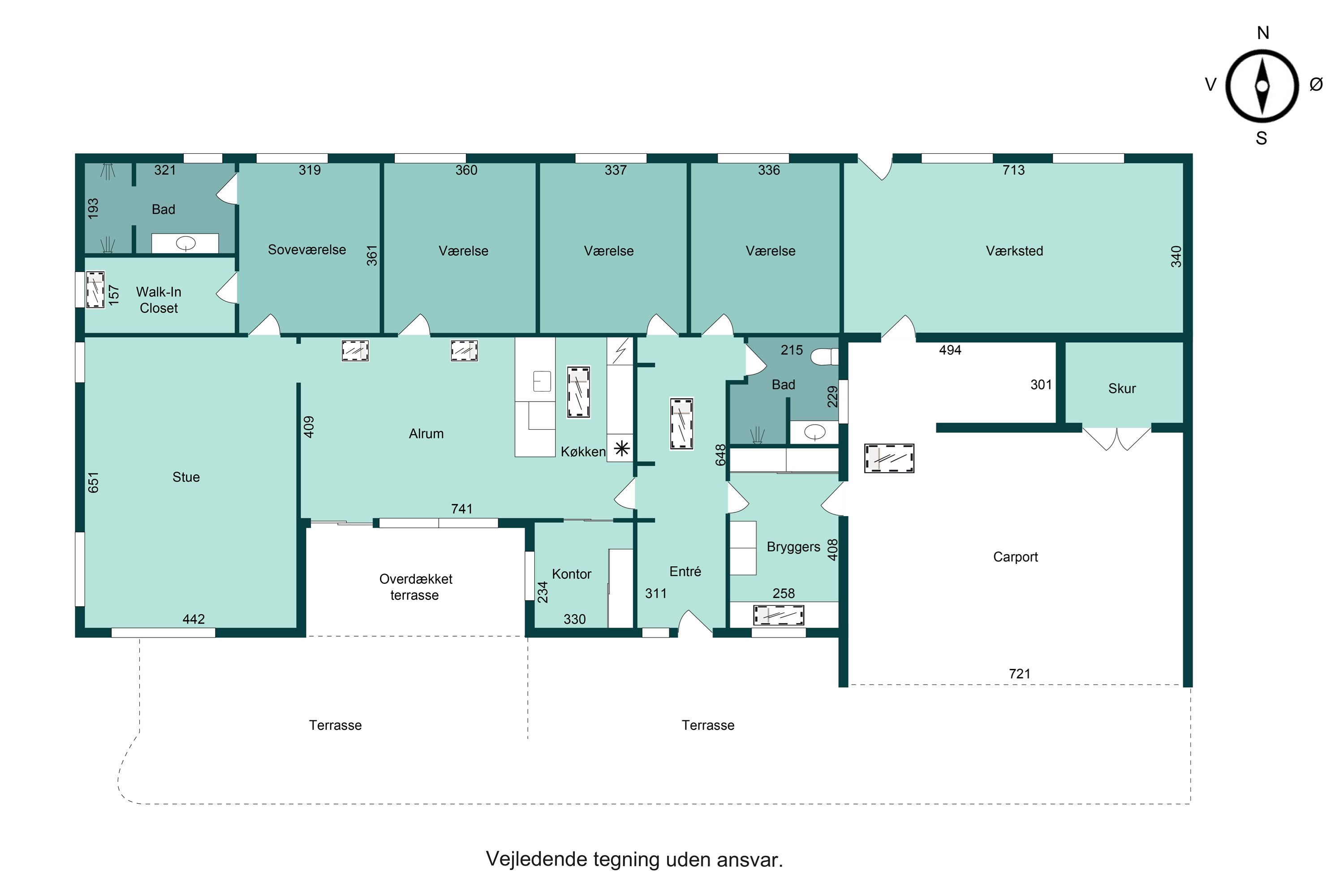 Plantegninger billede af Billeshave 8, Bygholm, 8700 Horsens