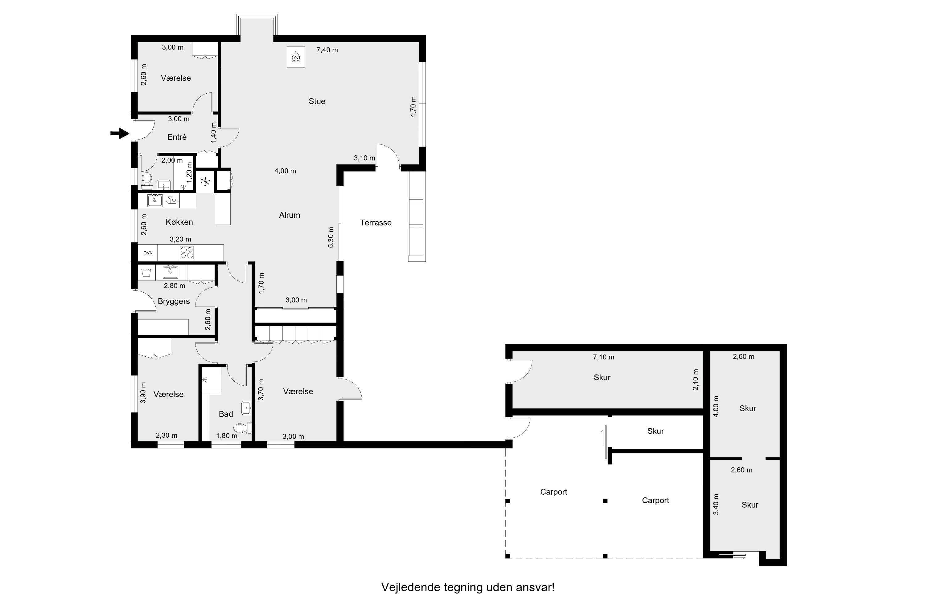 Plantegninger billede af Vestervænget 3, 8832 Skals