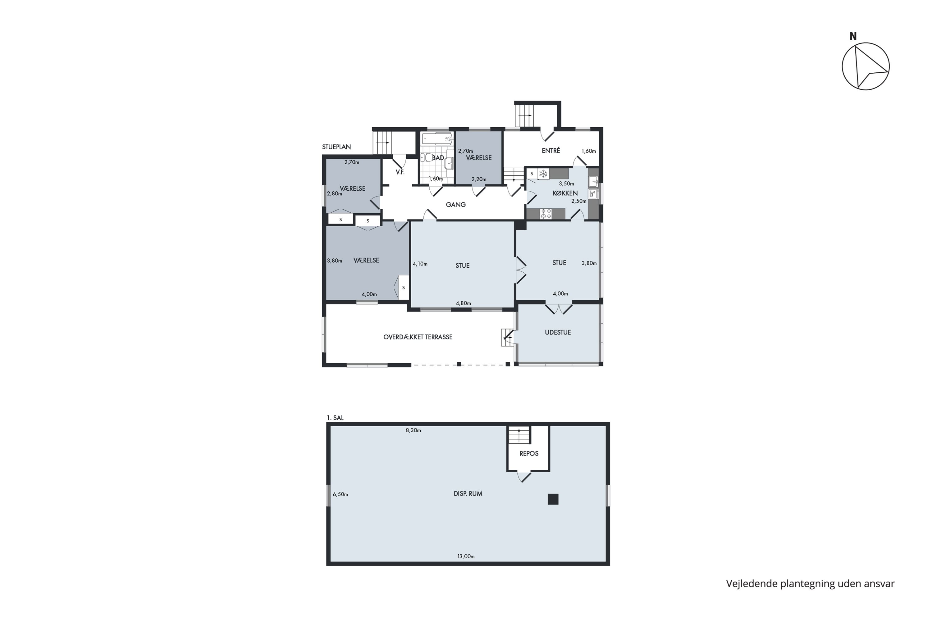 Plantegninger billede af Ribevej 65, Hviding, 6760 Ribe
