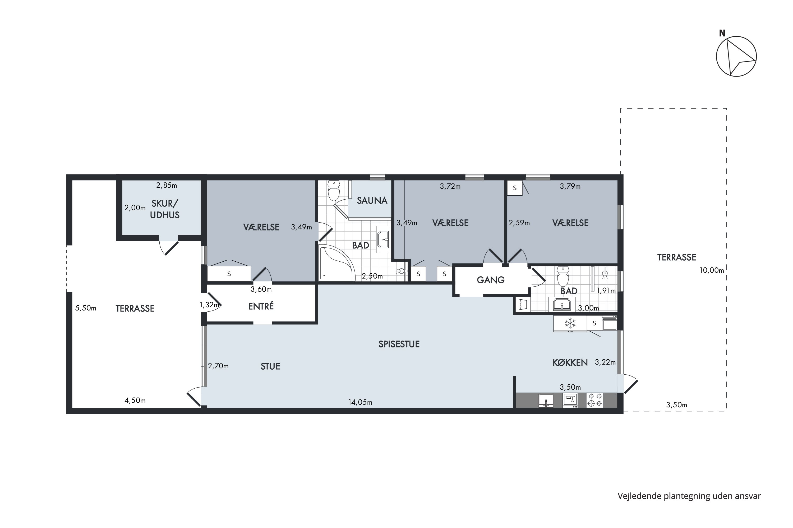 Plantegninger billede af Hunetorpvej 33A, 9492 Blokhus