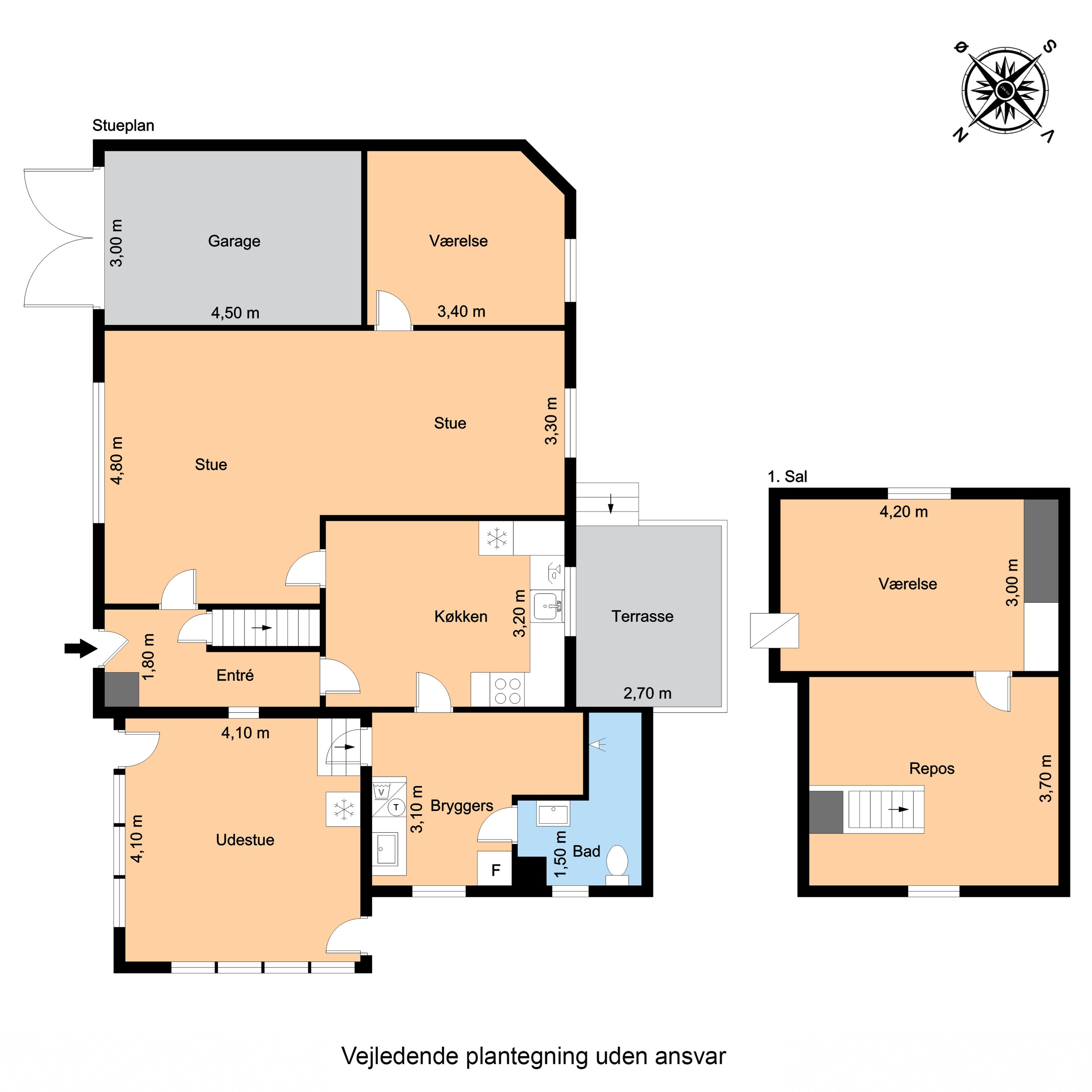 Plantegninger billede af Grønnegaardsvej 1, Sdr Longelse, 5900 Rudkøbing
