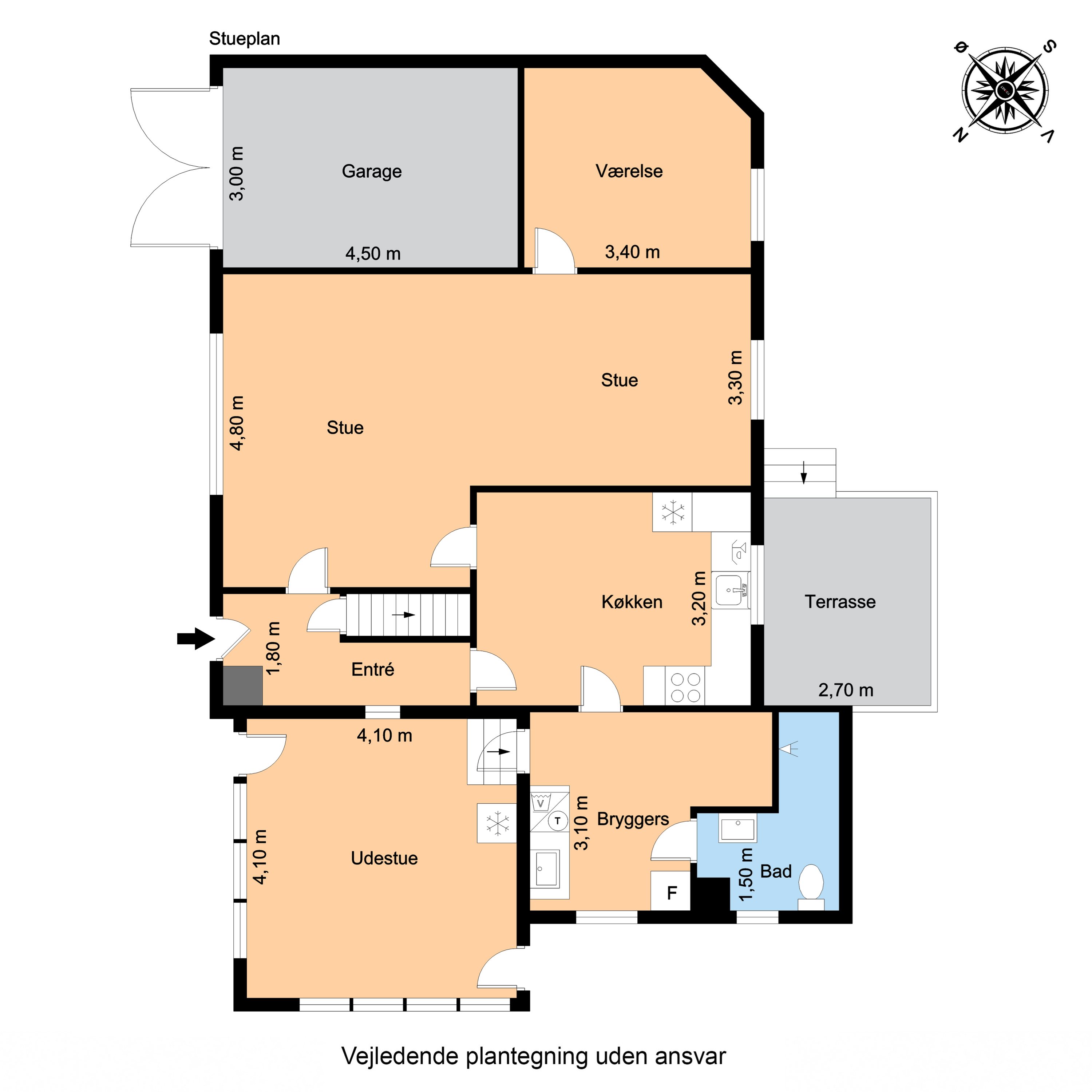 Plantegninger billede af Grønnegaardsvej 1, Sdr Longelse, 5900 Rudkøbing