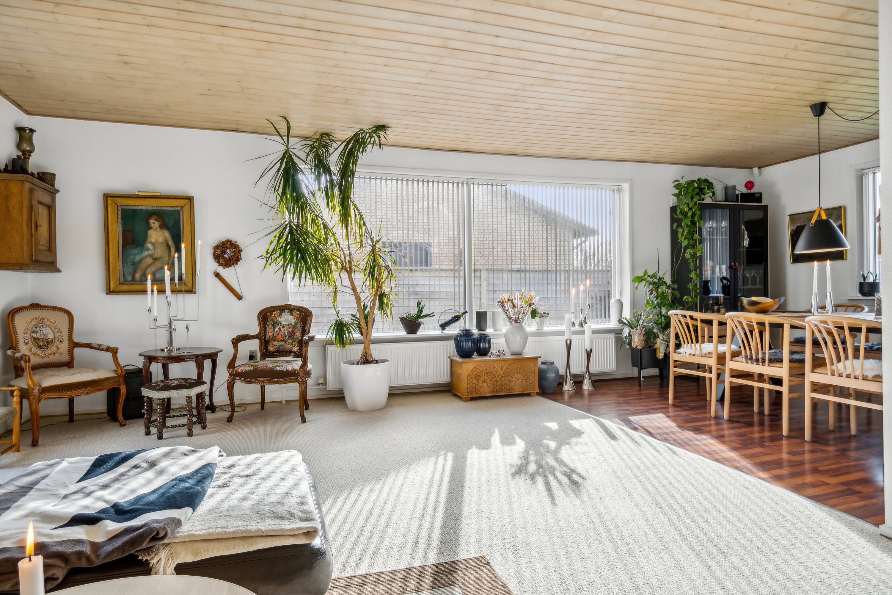 Fremhævet stue billede i fuldskærmstilstand. Billede af Irisvej 22, 9800 Hjørring