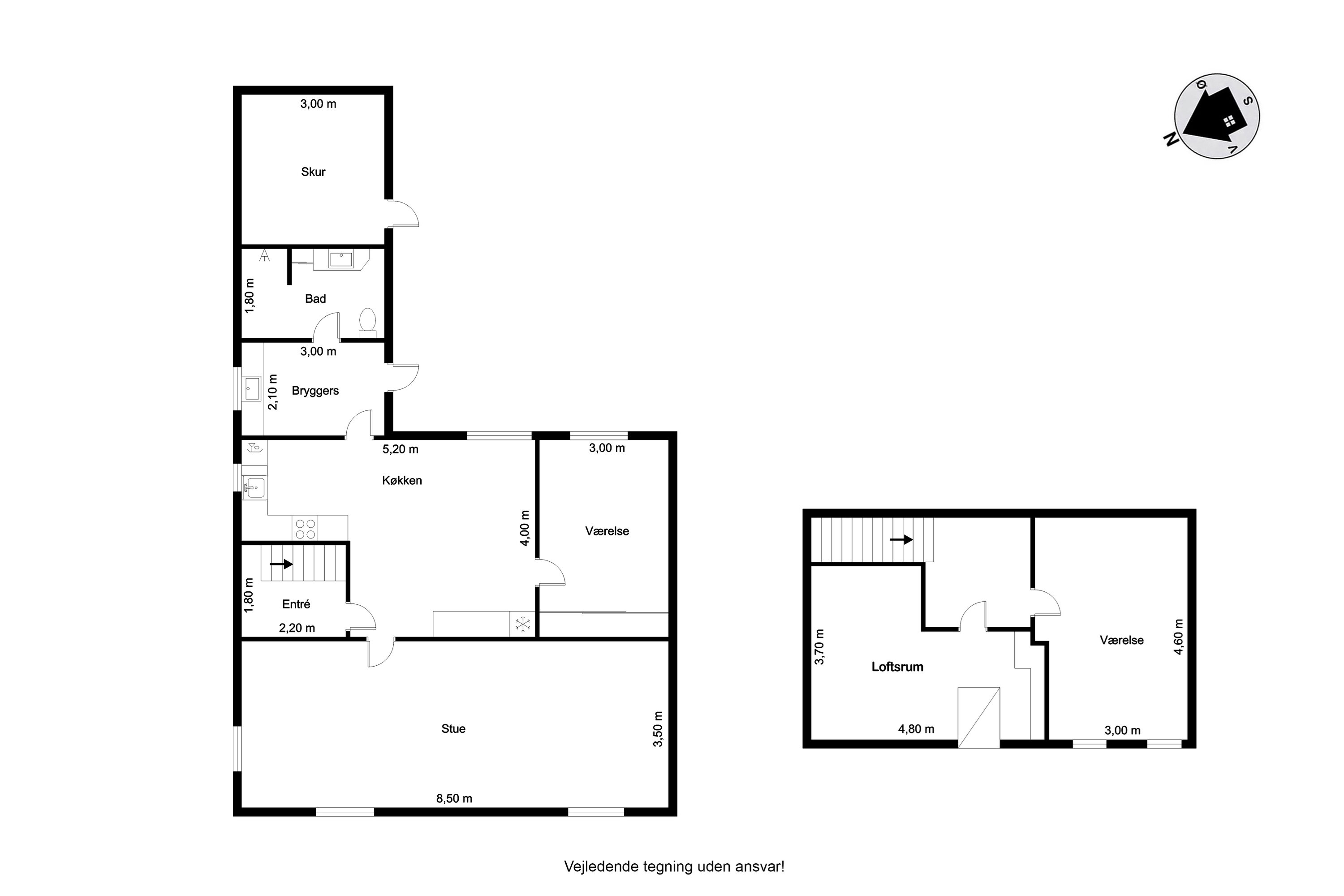 Plantegninger billede af Markgade 30, 6270 Tønder