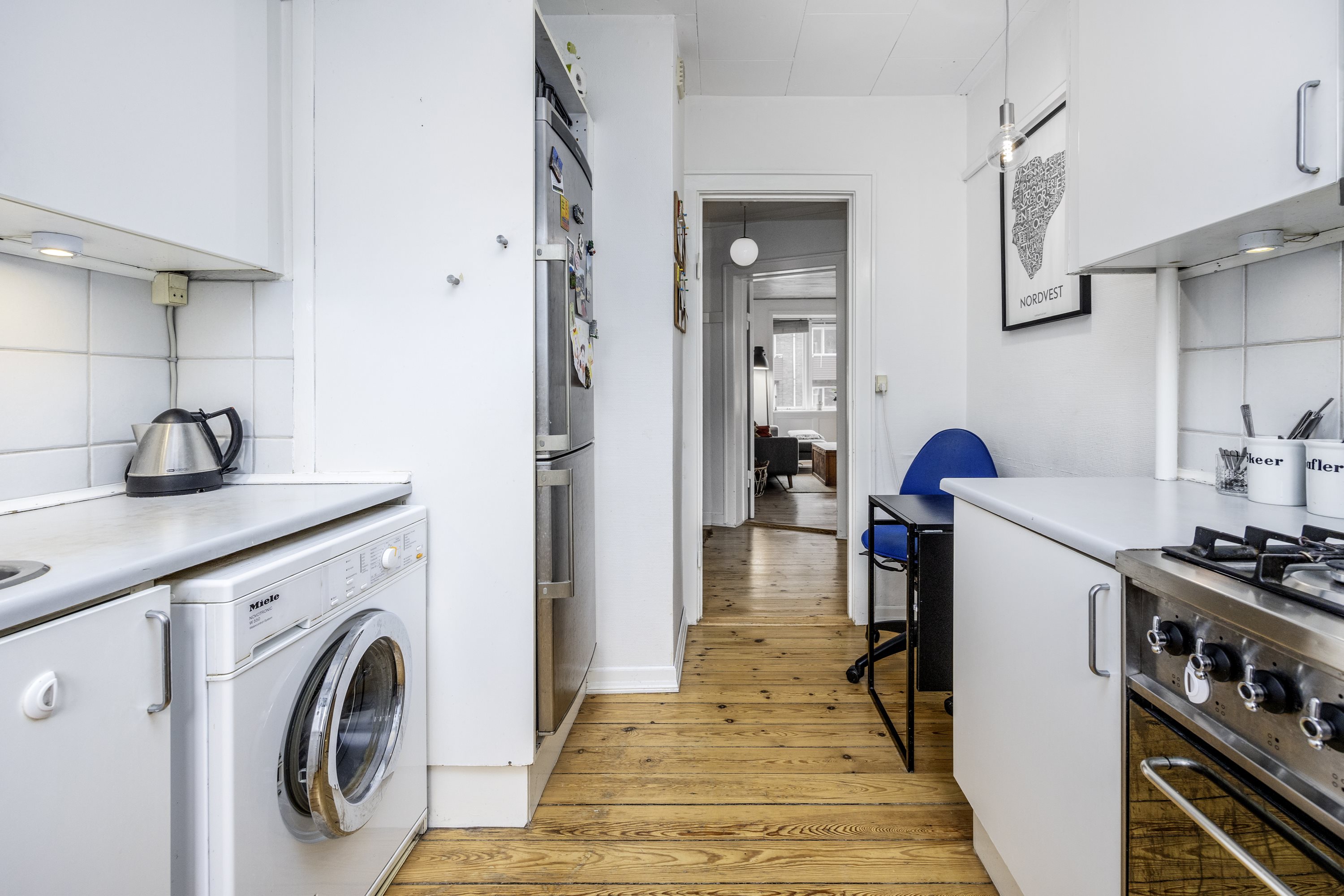 Fremhævet køkken billede i fuldskærmstilstand. Billede af Landfogedvej 7, 1. tv., 2400 København NV