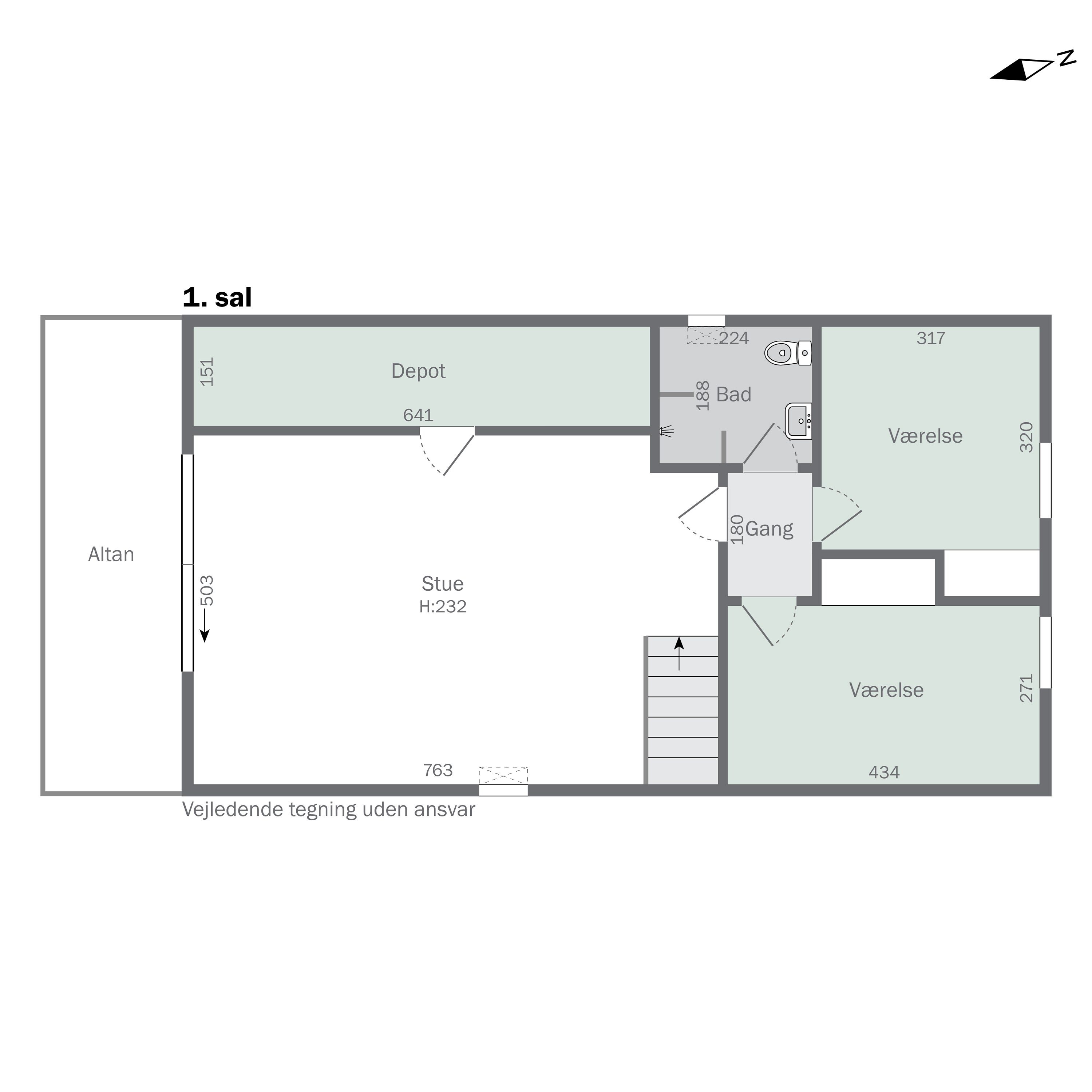 Plantegninger billede af Syrenvej 6, 3700 Rønne