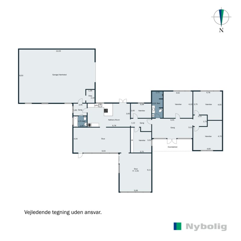 Plantegninger billede af Lindevej 1, Øster Lindet, 6630 Rødding