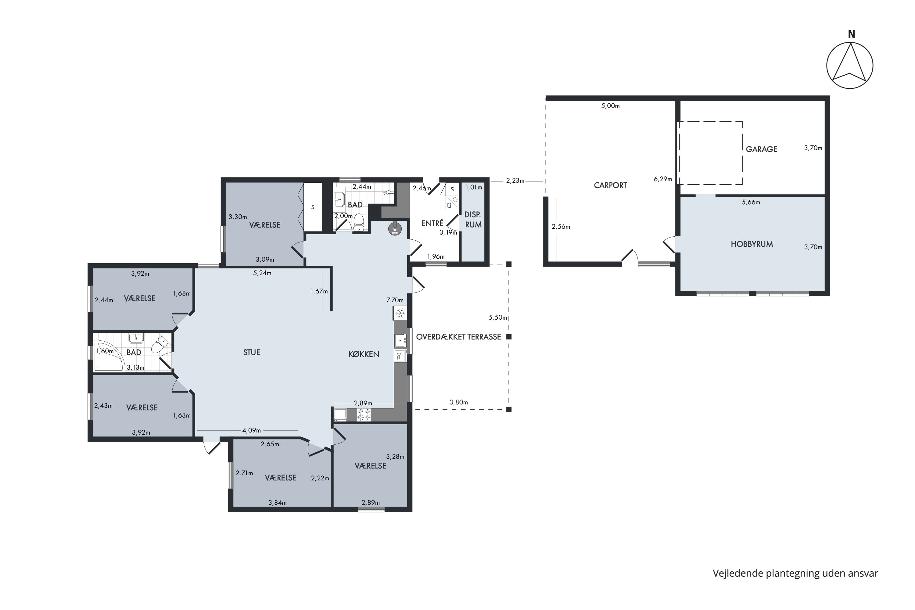 Plantegninger billede af Trehøjevej 5, Ø Hvidbjerg, 7970 Redsted M