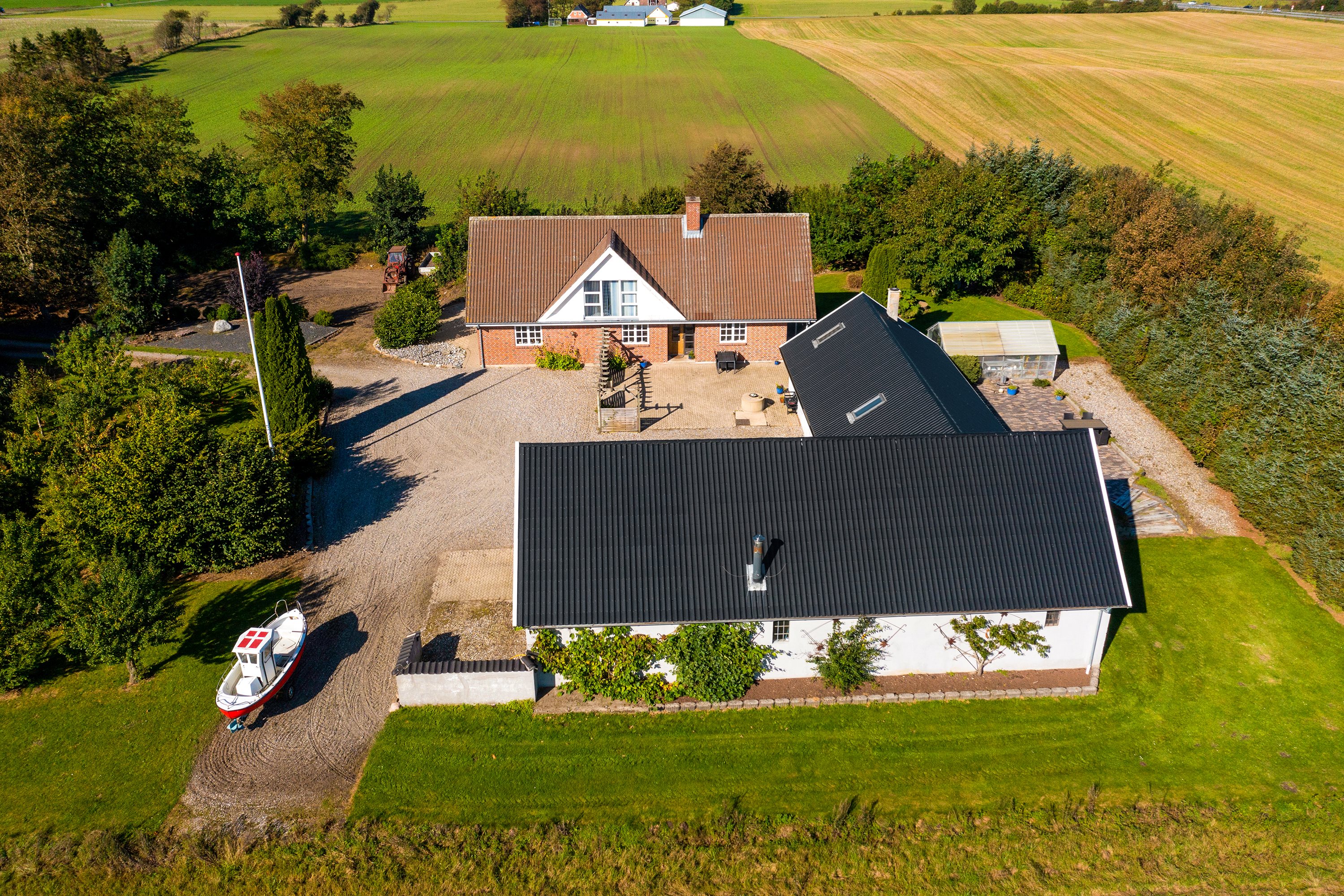 Miniaturebillede 1: luftfoto. Billede af Enshøjvej 5, Mejlby, 9610 Nørager