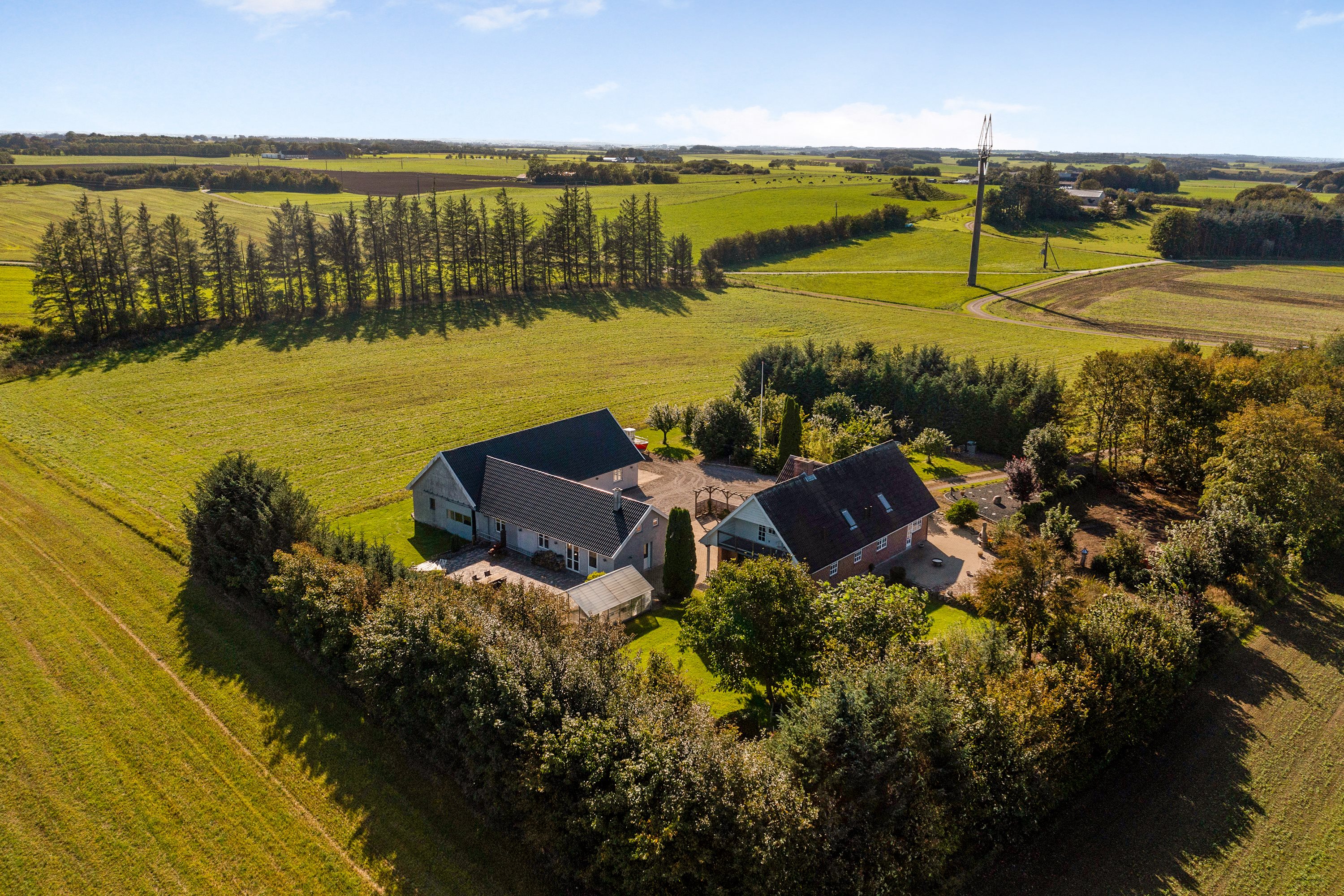 Fremhævet luftfoto billede i fuldskærmstilstand. Billede af Enshøjvej 5, Mejlby, 9610 Nørager