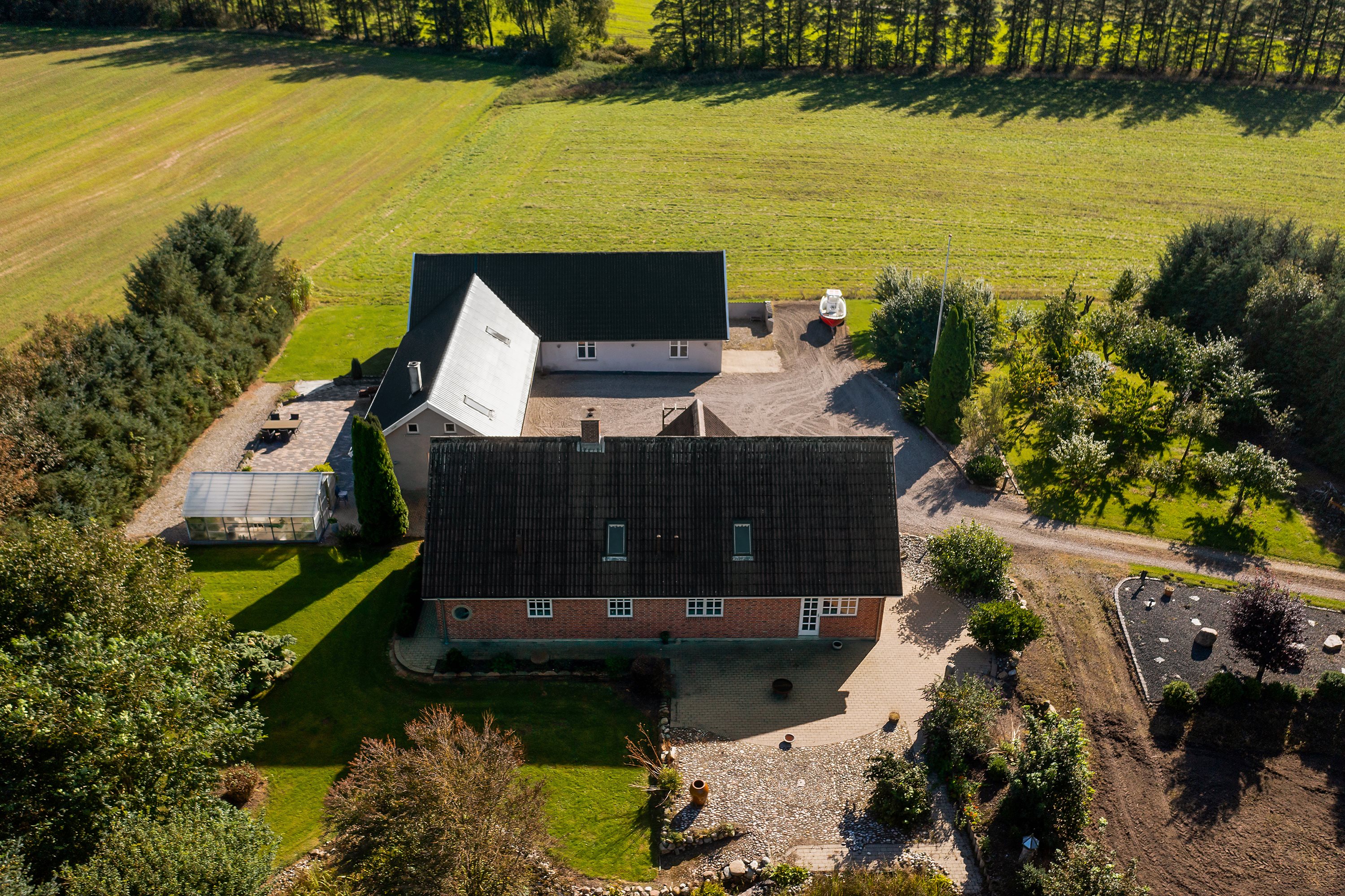 Fremhævet luftfoto billede i fuldskærmstilstand. Billede af Enshøjvej 5, Mejlby, 9610 Nørager