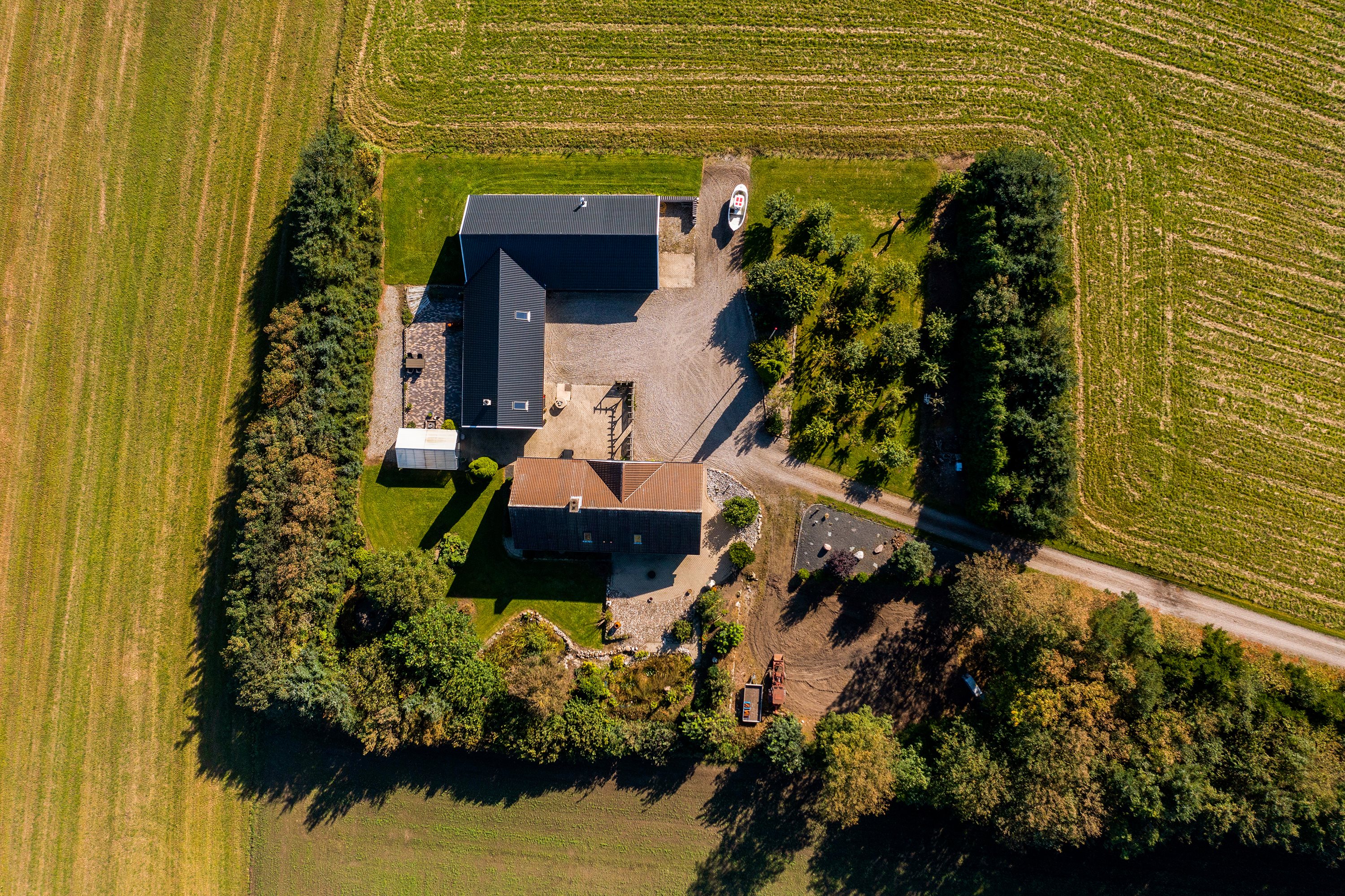 Fremhævet luftfoto billede i fuldskærmstilstand. Billede af Enshøjvej 5, Mejlby, 9610 Nørager